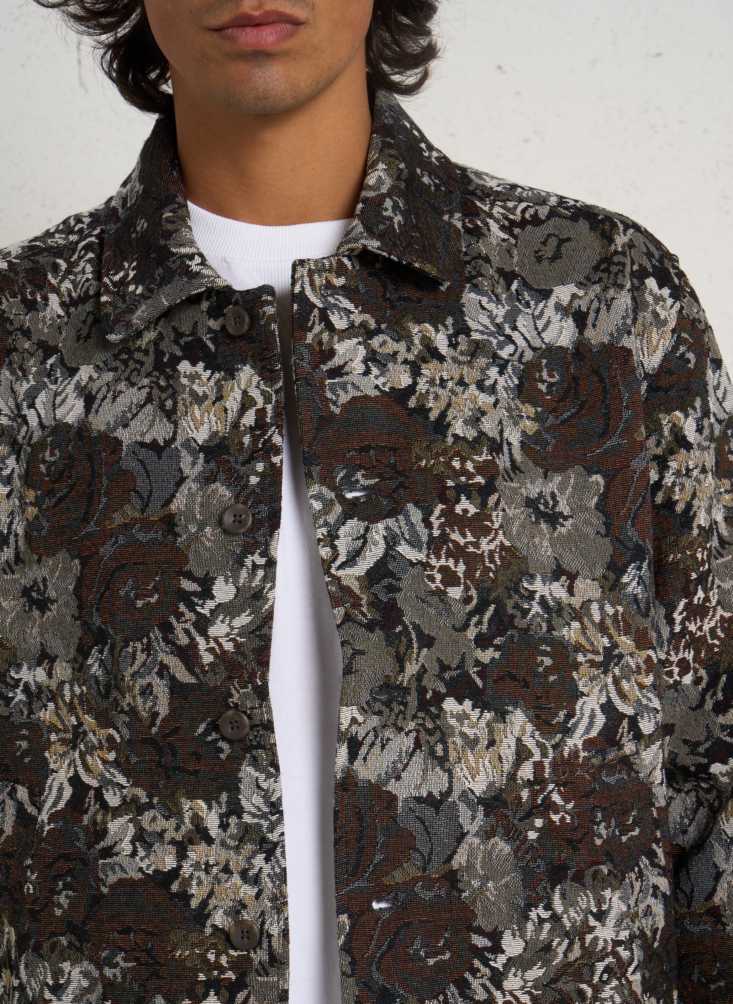 Veste ample imprimée florale LES DEUX Beige