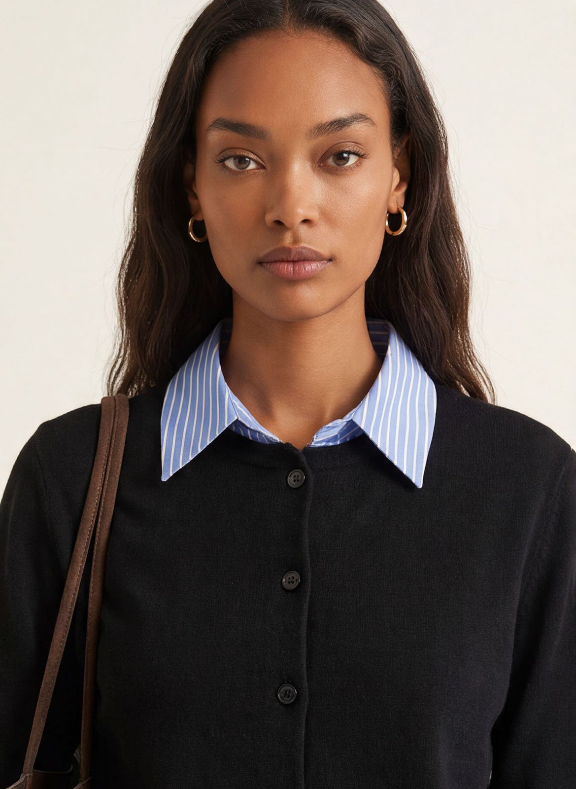 Gilet droit col amovible rayé KOOKAI Bleu