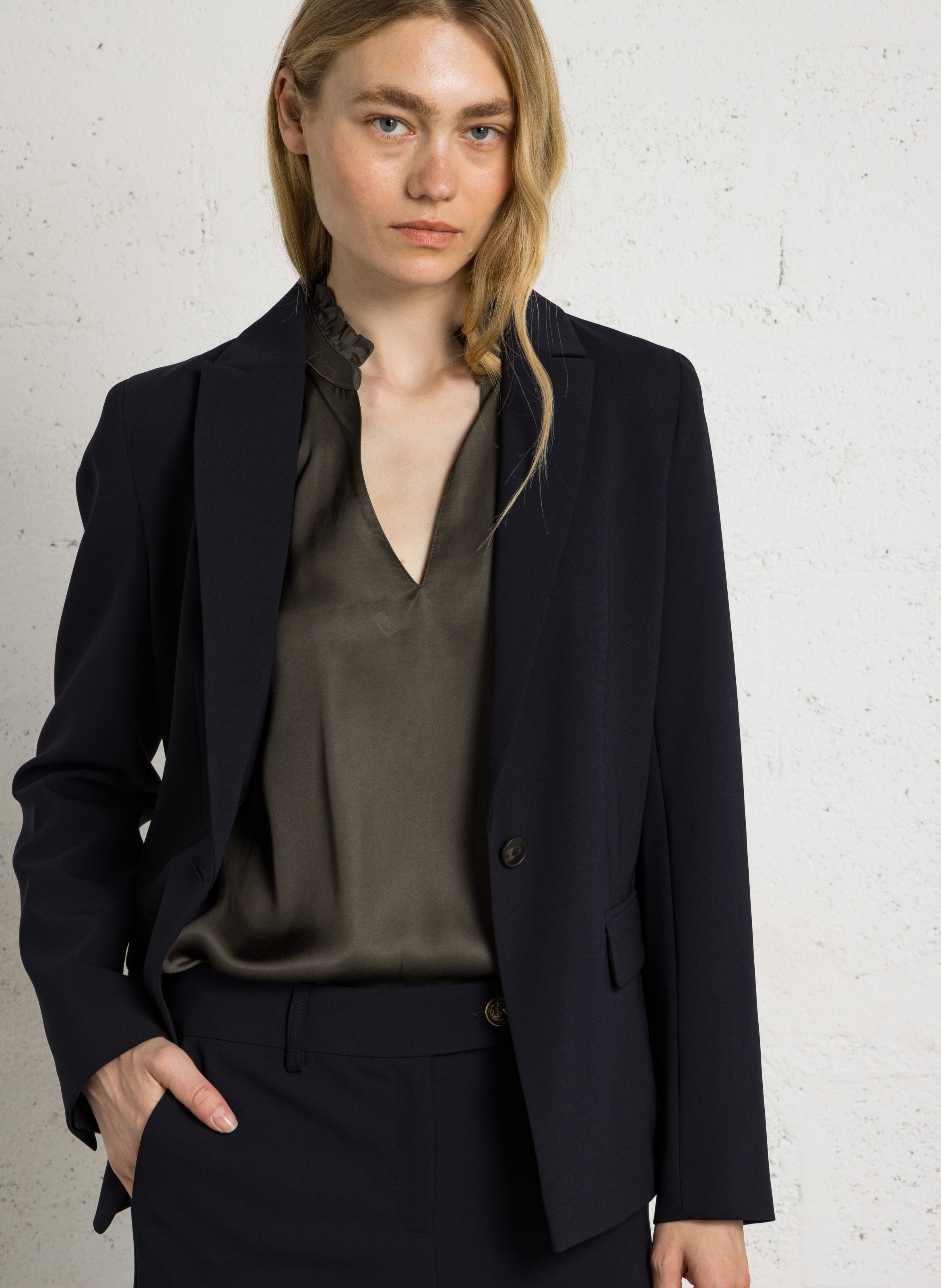 Blazer clásico recto con solapa MAISON 123