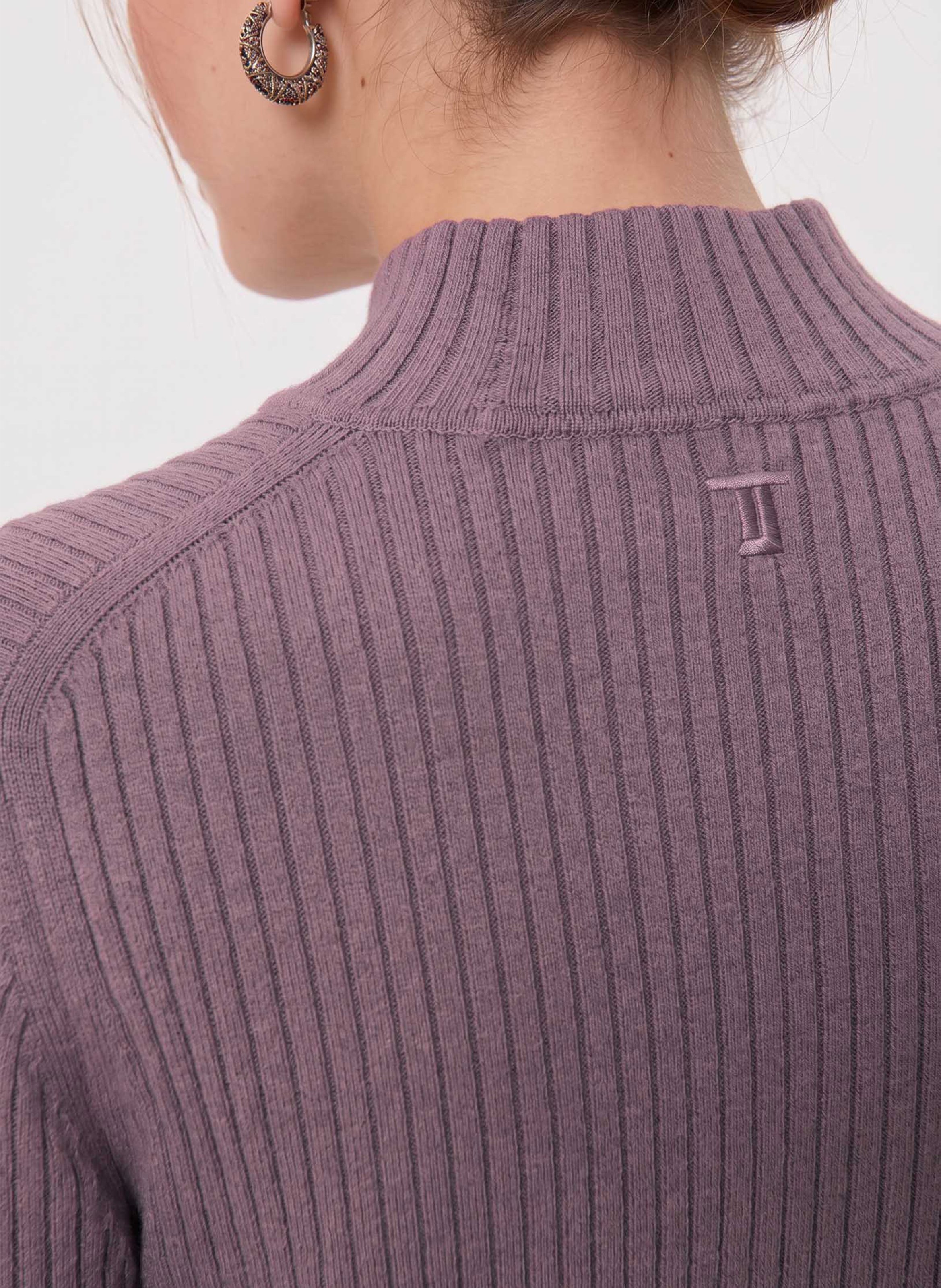 Pull moulant côtelé | Violet TARA JARMON Femme