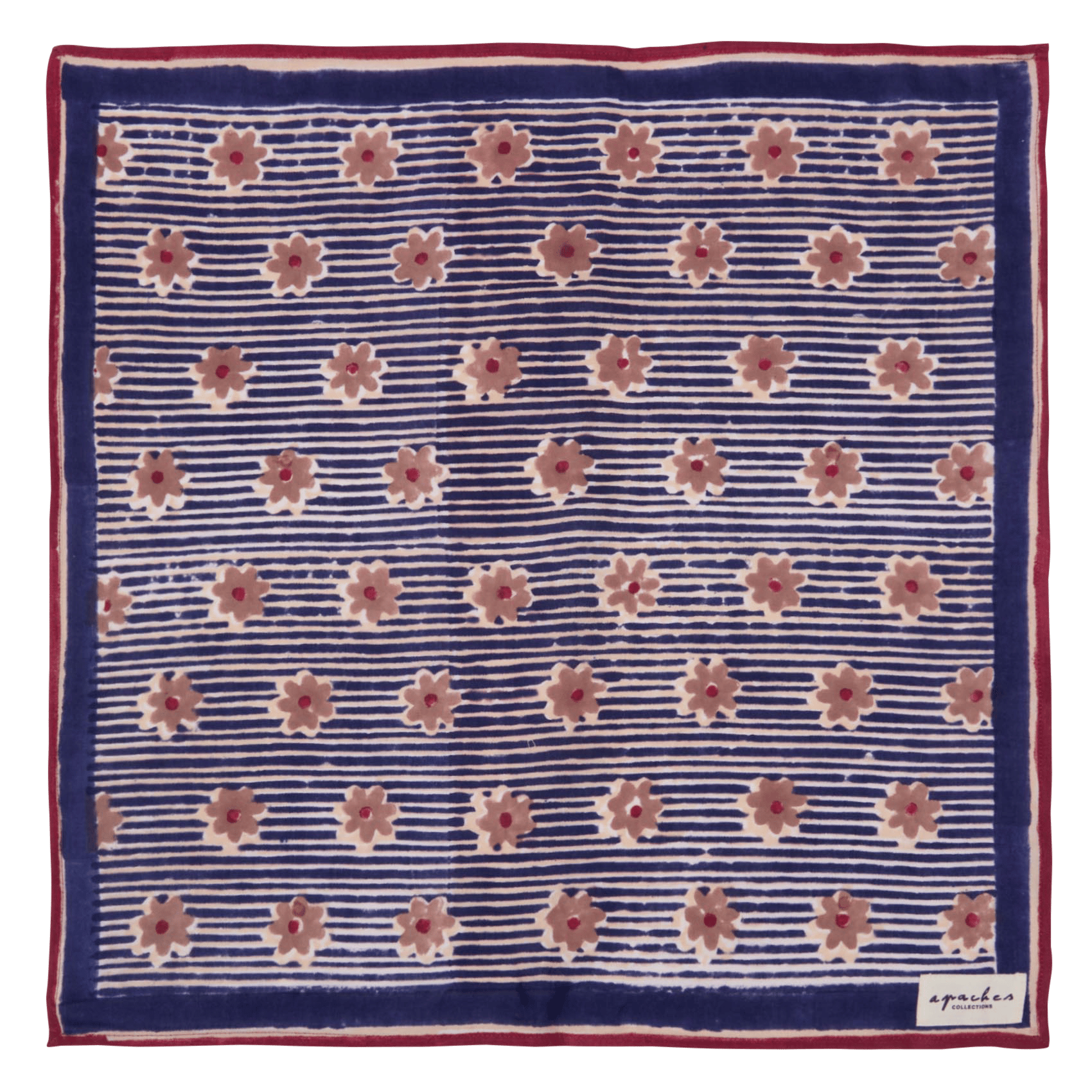 Printed cotton square scarf APACHES COLLECTIONS Multicolored