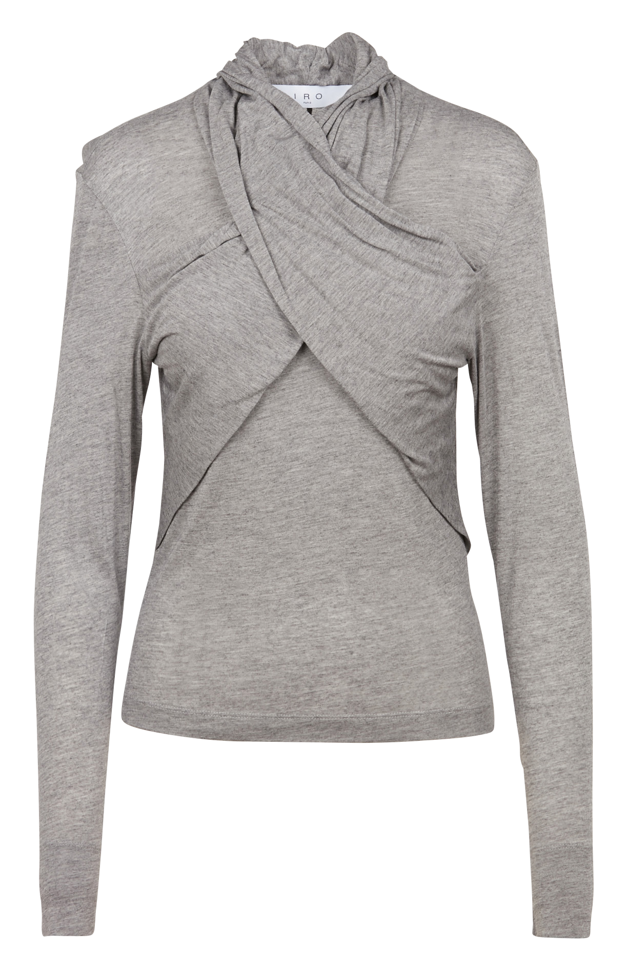 V-neck cotton-blend top IRO Grey