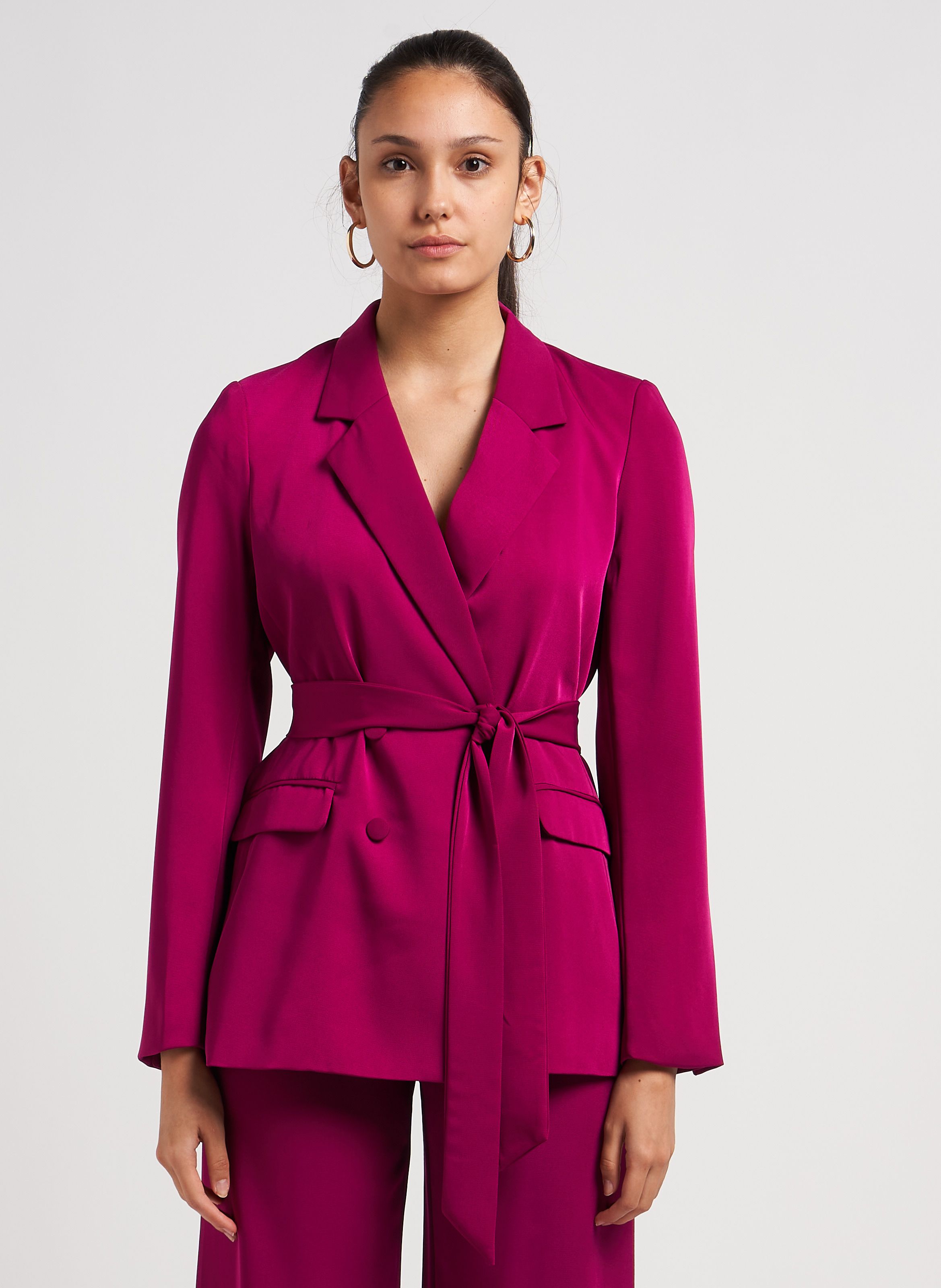 Tailleur femme rose discount fushia