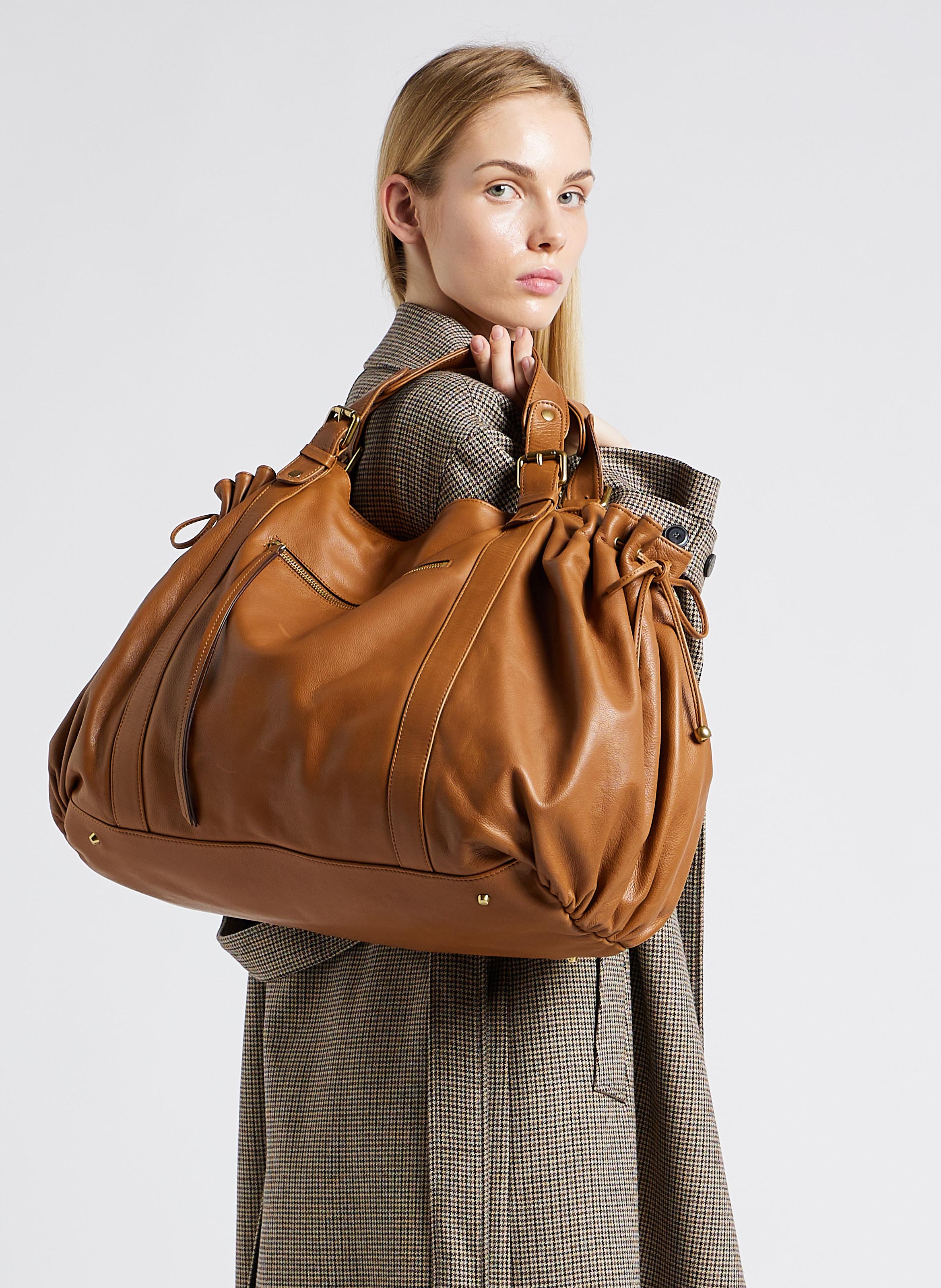 Sac De Voyage En Cuir 72h Cognac Gerard Darel Femme Place des