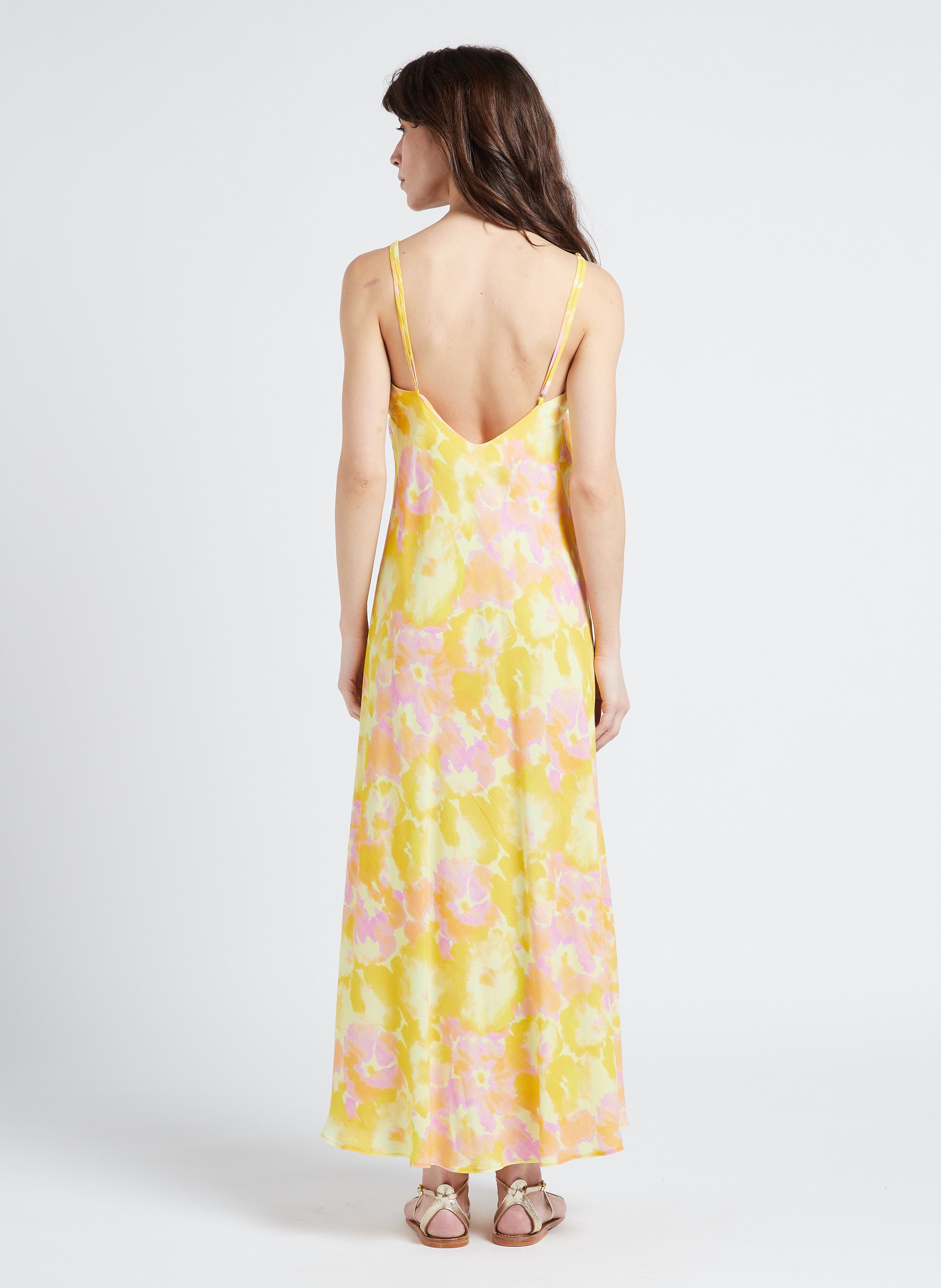 Lange jurk met print THE NEW SOCIETY Veelkleurig