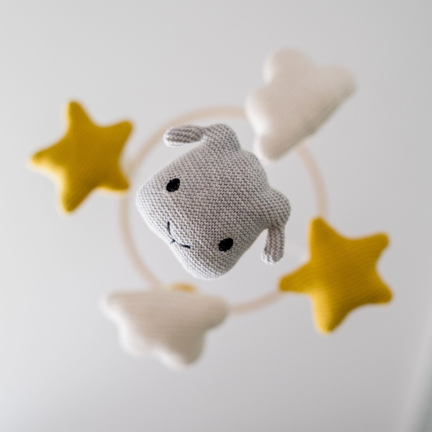 Mobile ciel nocturne en coton Jaune