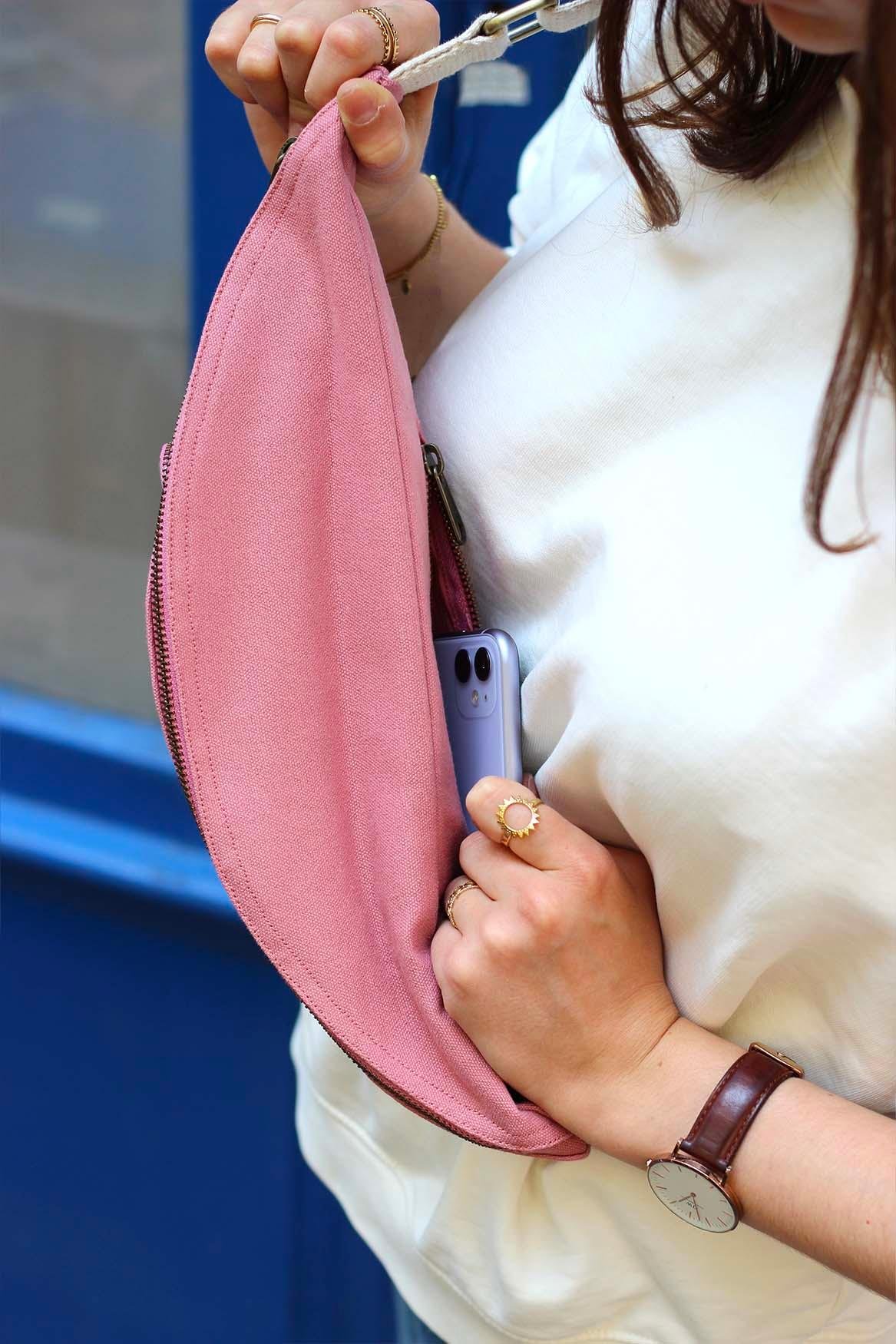 Cotton waist bag HINDBAG Pink