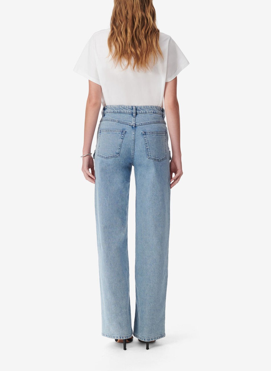 Wide-leg cotton blend jeans IRO Blue