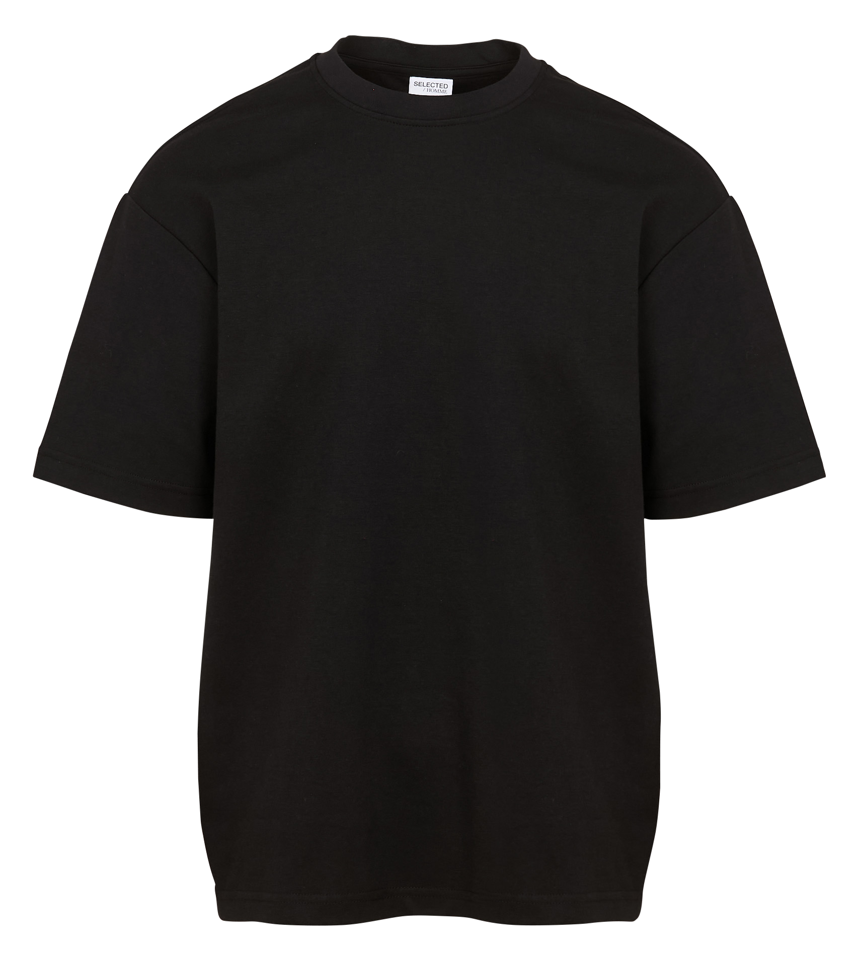 Tee-shirt oversize en coton bio mélangé SELECTED Noir