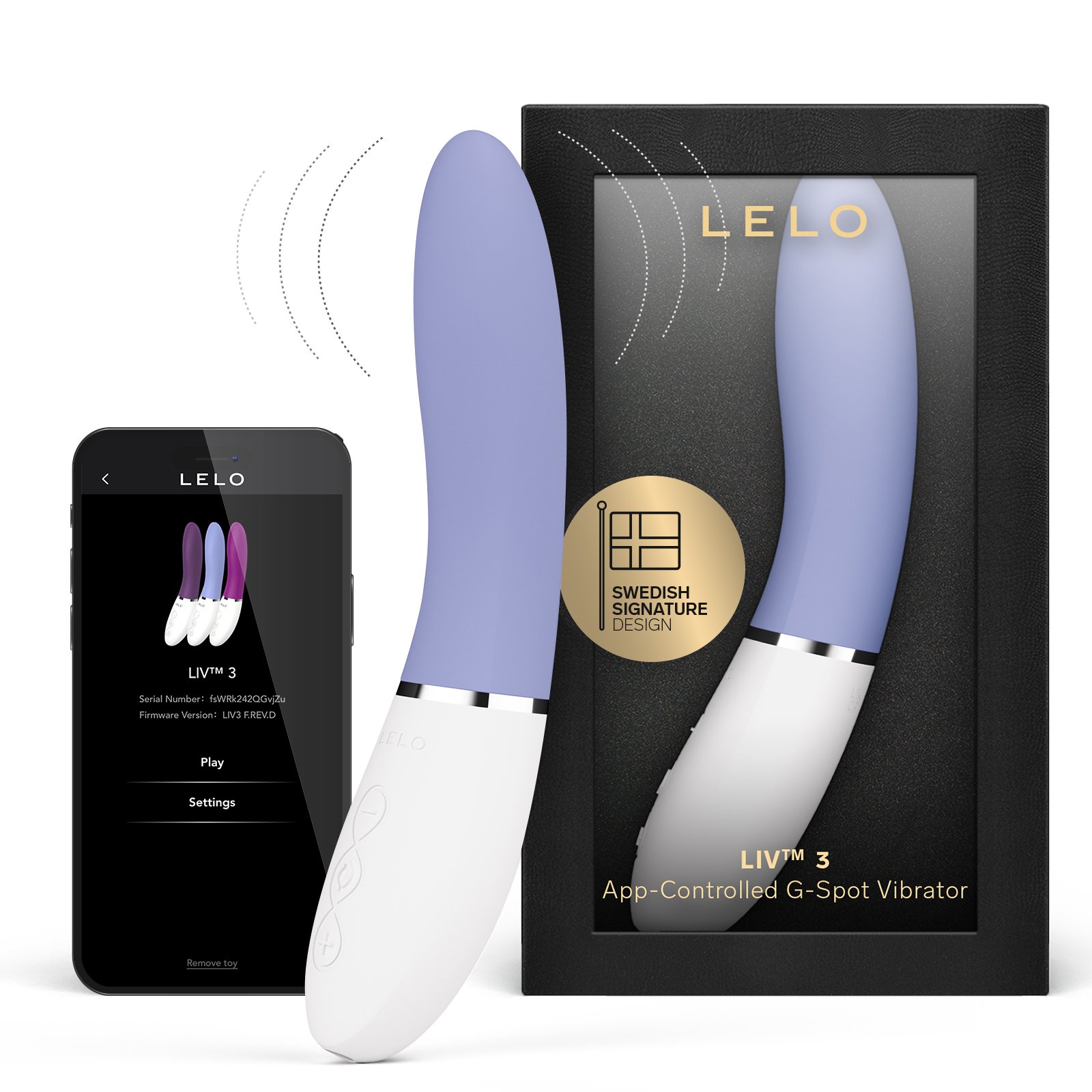 Vibromasseur femme point g avec application bluetooth, liv 3 LELO Powder blue