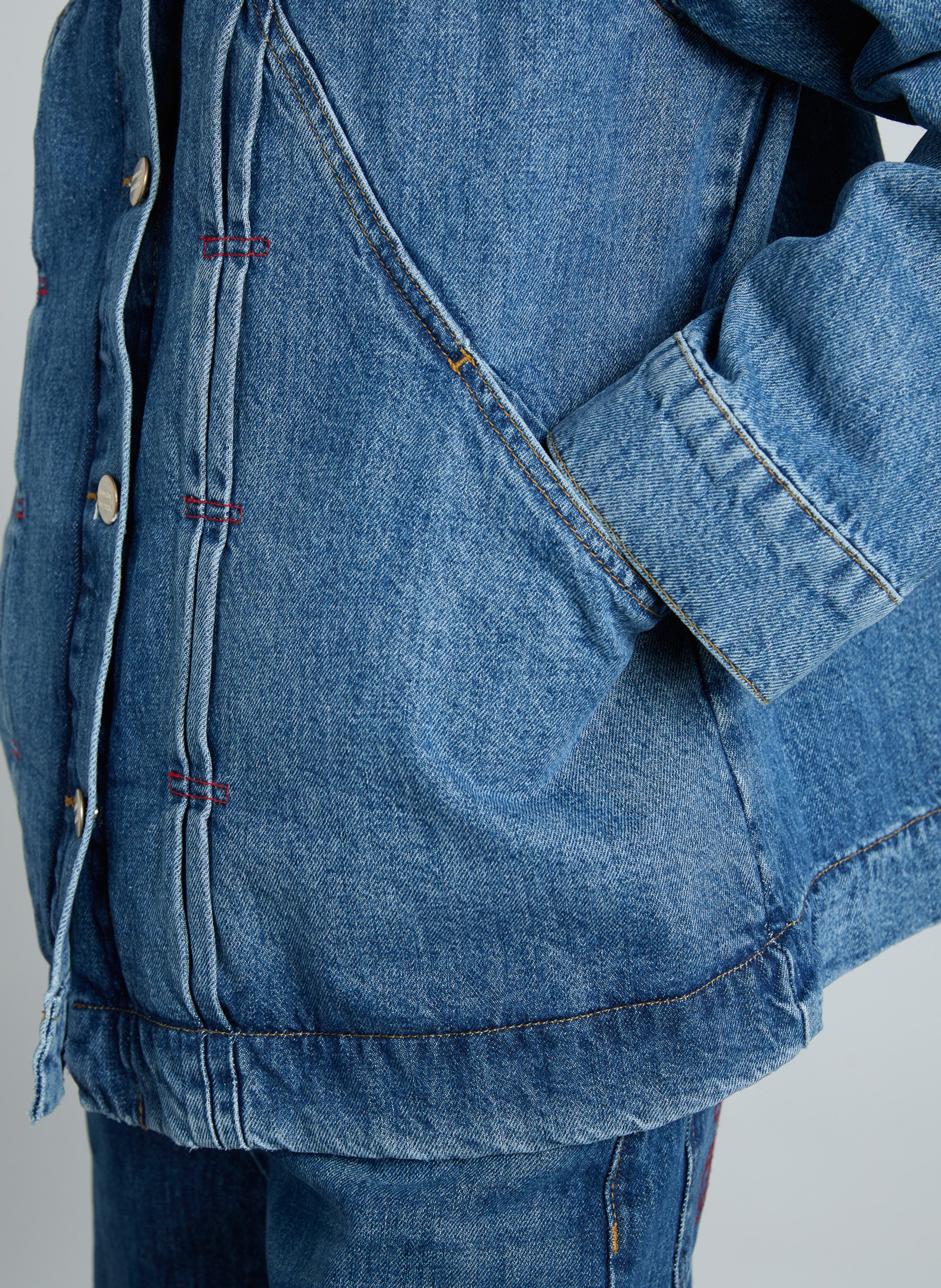Oversized denim jacket with details DAMSON MADDER Blue