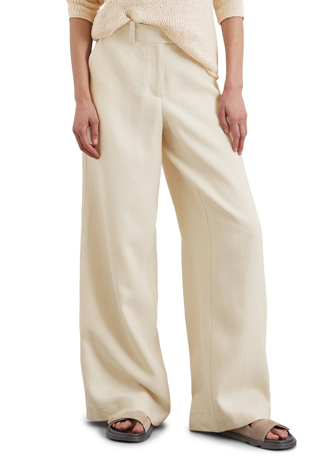 【THE MOZZ】[Premium] Marie Wide Linen Pants 040324_monrow_spsu_ecomm0451co