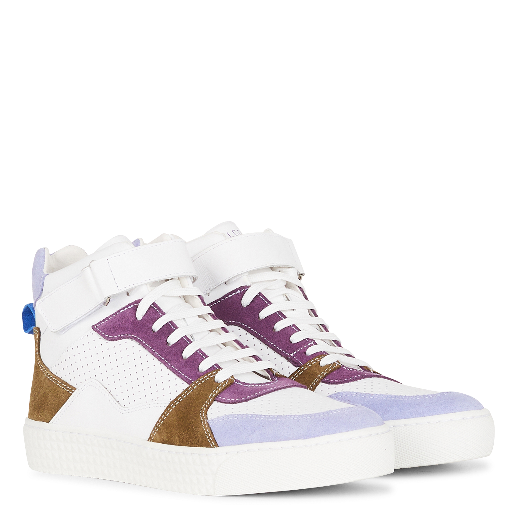 Baskets montantes en cuir I.Code x The Feebles I CODE Blanc