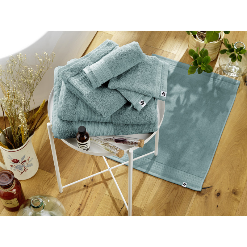 100% combed cotton bath towel L'EFFET PAPILLON Blue
