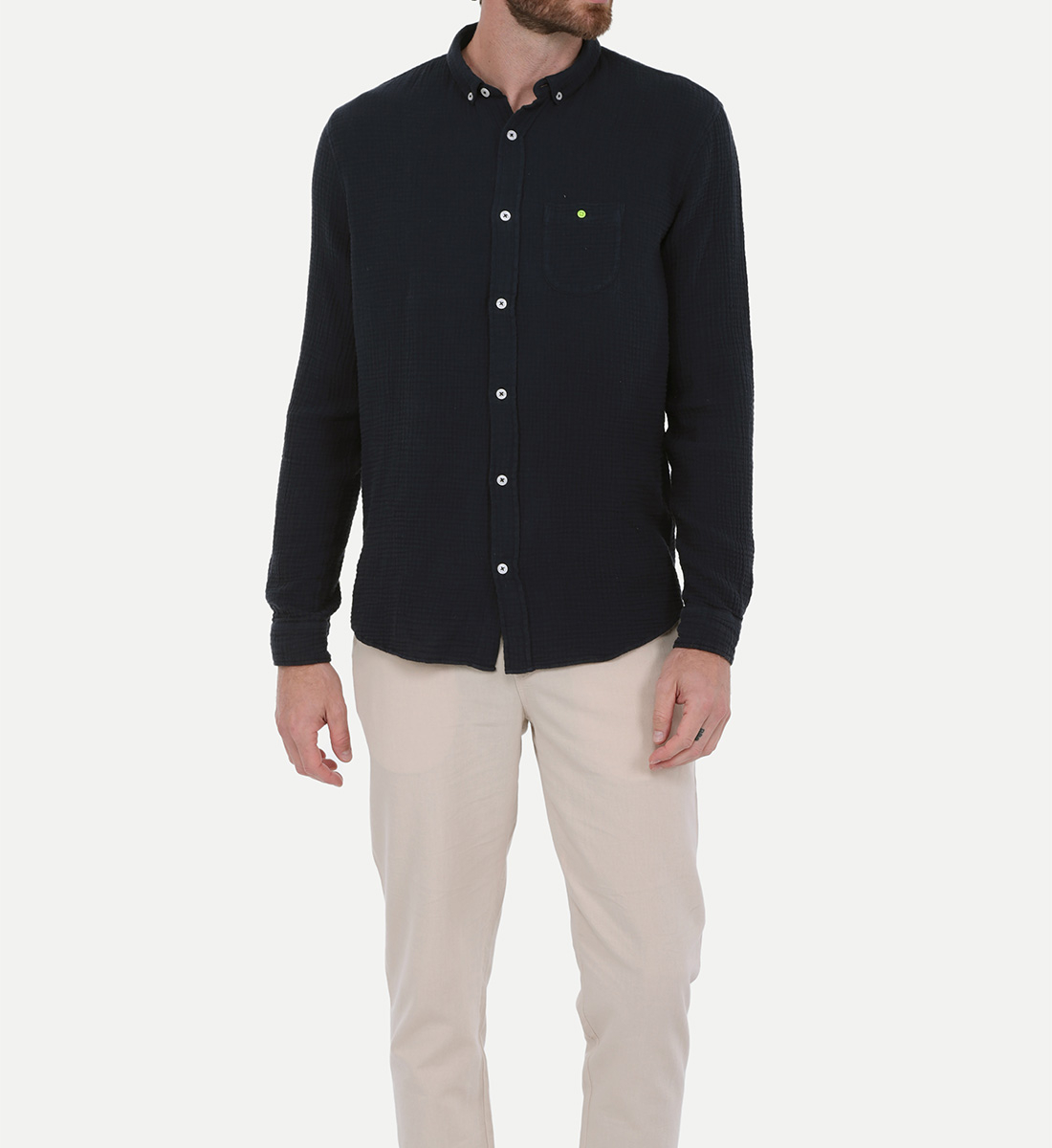 Cotton gauze shirt GILI'S Blue