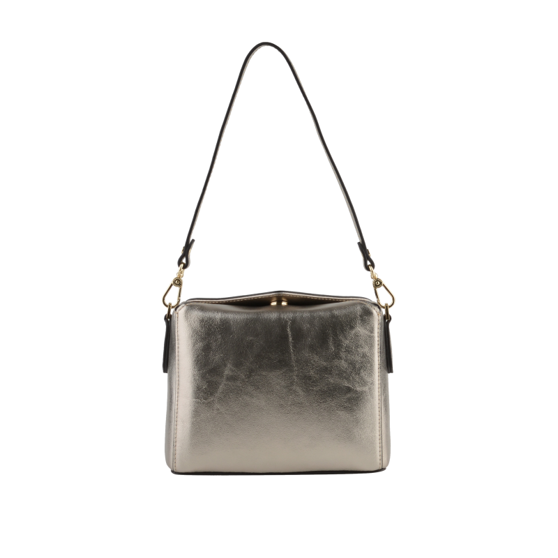 Crossbody bag - cowhide leather POURCHET Golden