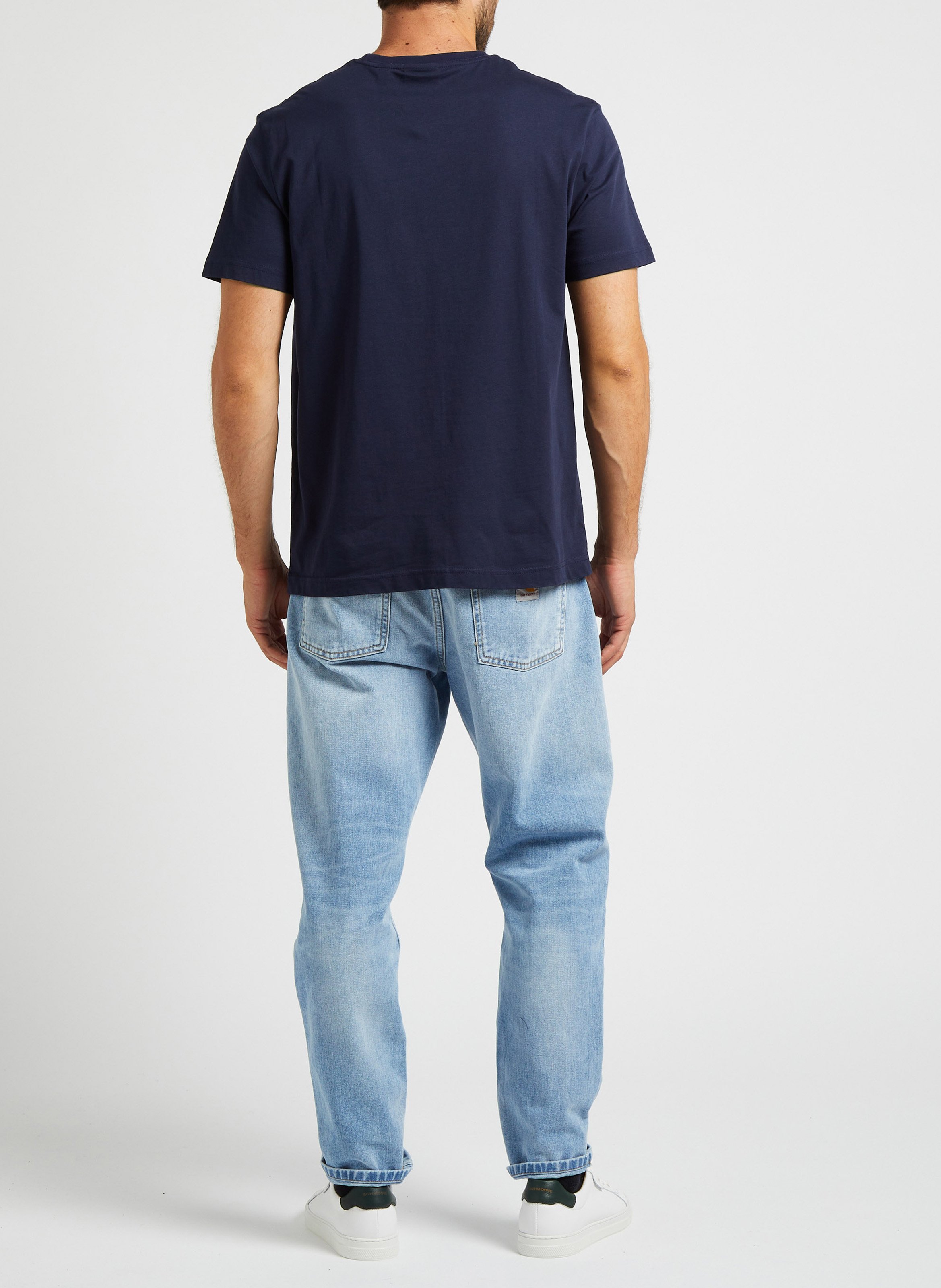Round-neck cotton T-shirt GANT Blue