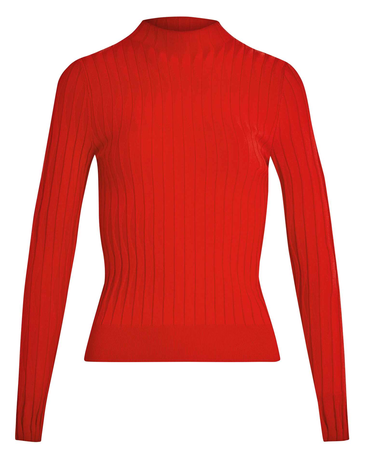 Nauwsluitende trui met opstaande kraag  MORGAN Rood