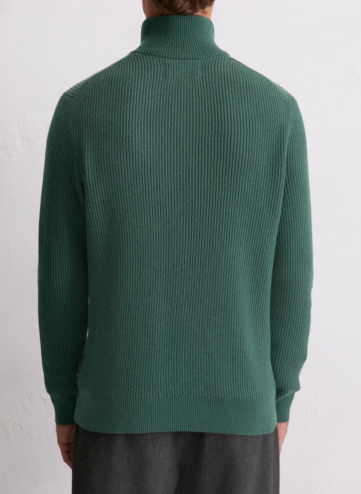 Pull droit col montant en coton mélangé MARC O'POLO Vert