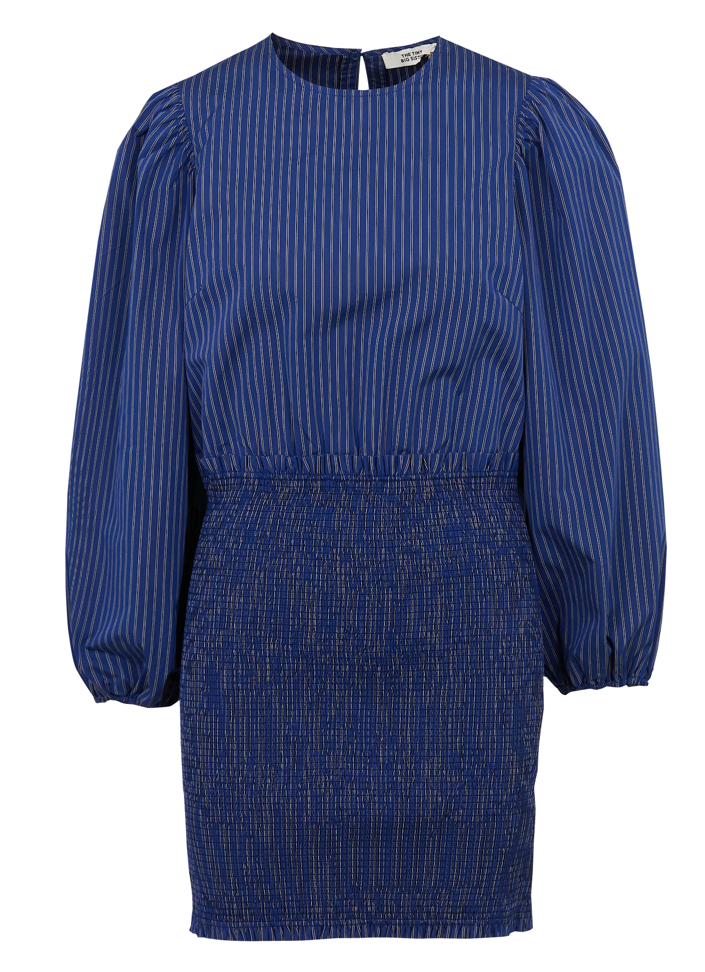 Robe courte col rond en coton THE TINY BIG SISTER Bleu