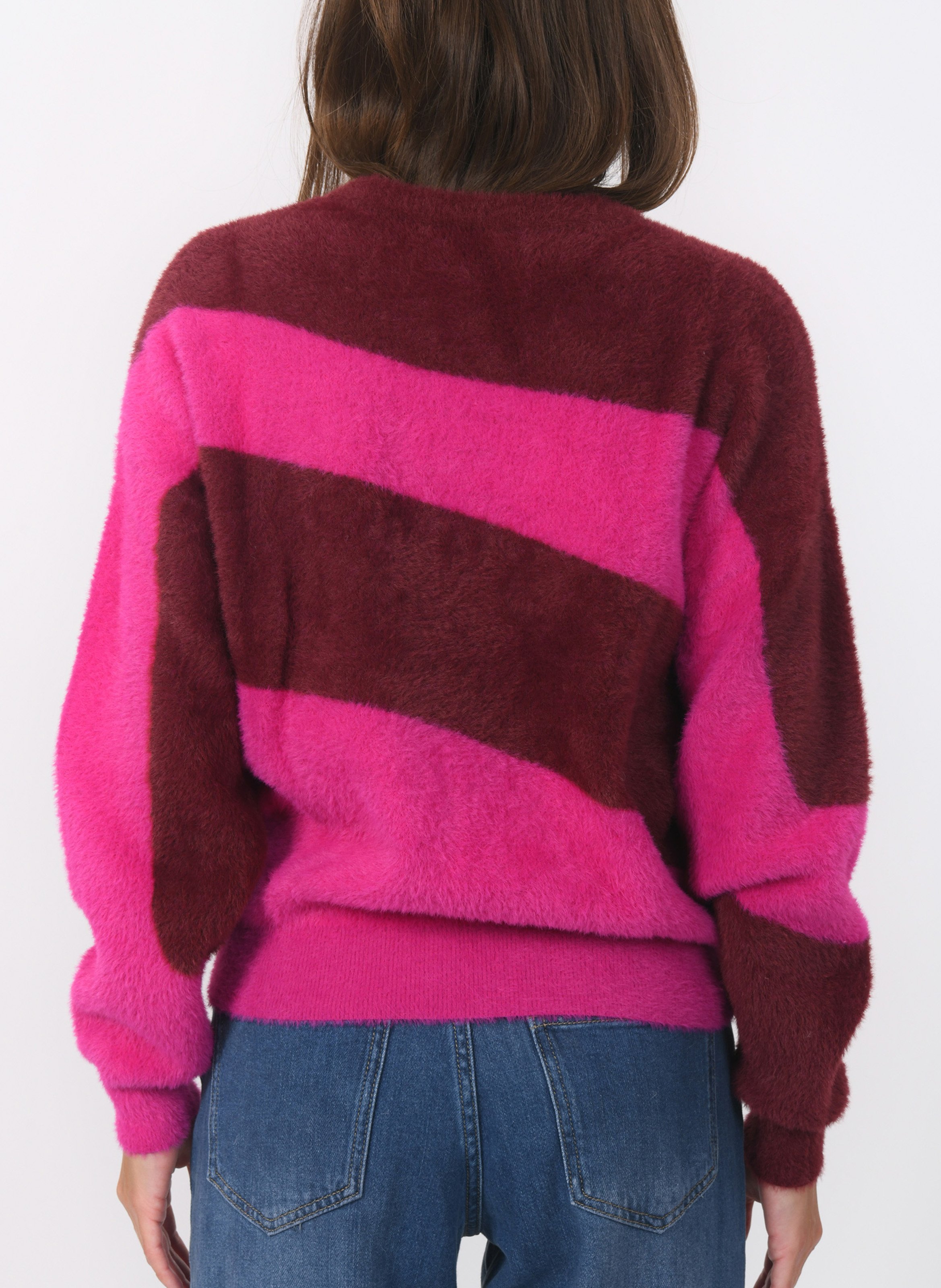 Rundhalsausschnitt-Flauschpullover KOOKAI Rosa