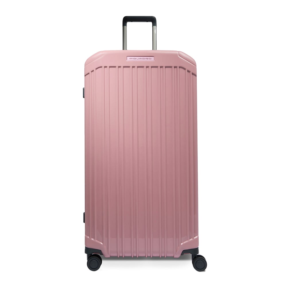 4-wheel trunk format trolley suitcase with TSA lock and removable washable lining PIQUADRO Pink