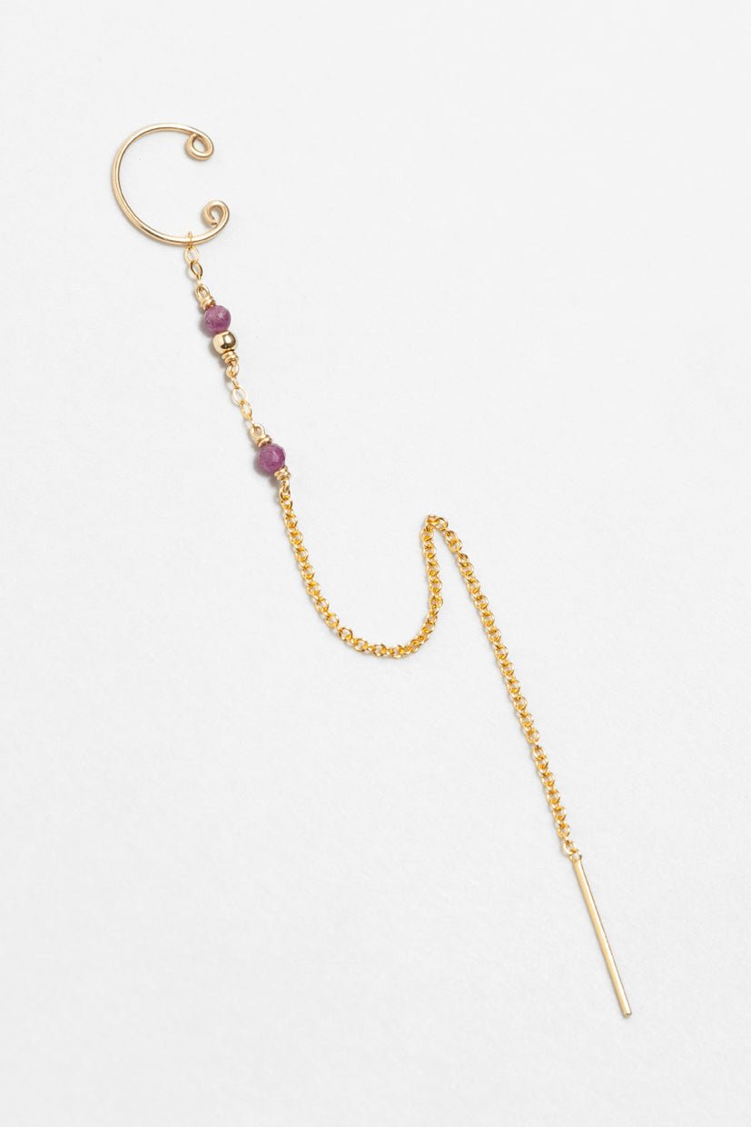 Celestial ear jewel - ruby YAY Pink