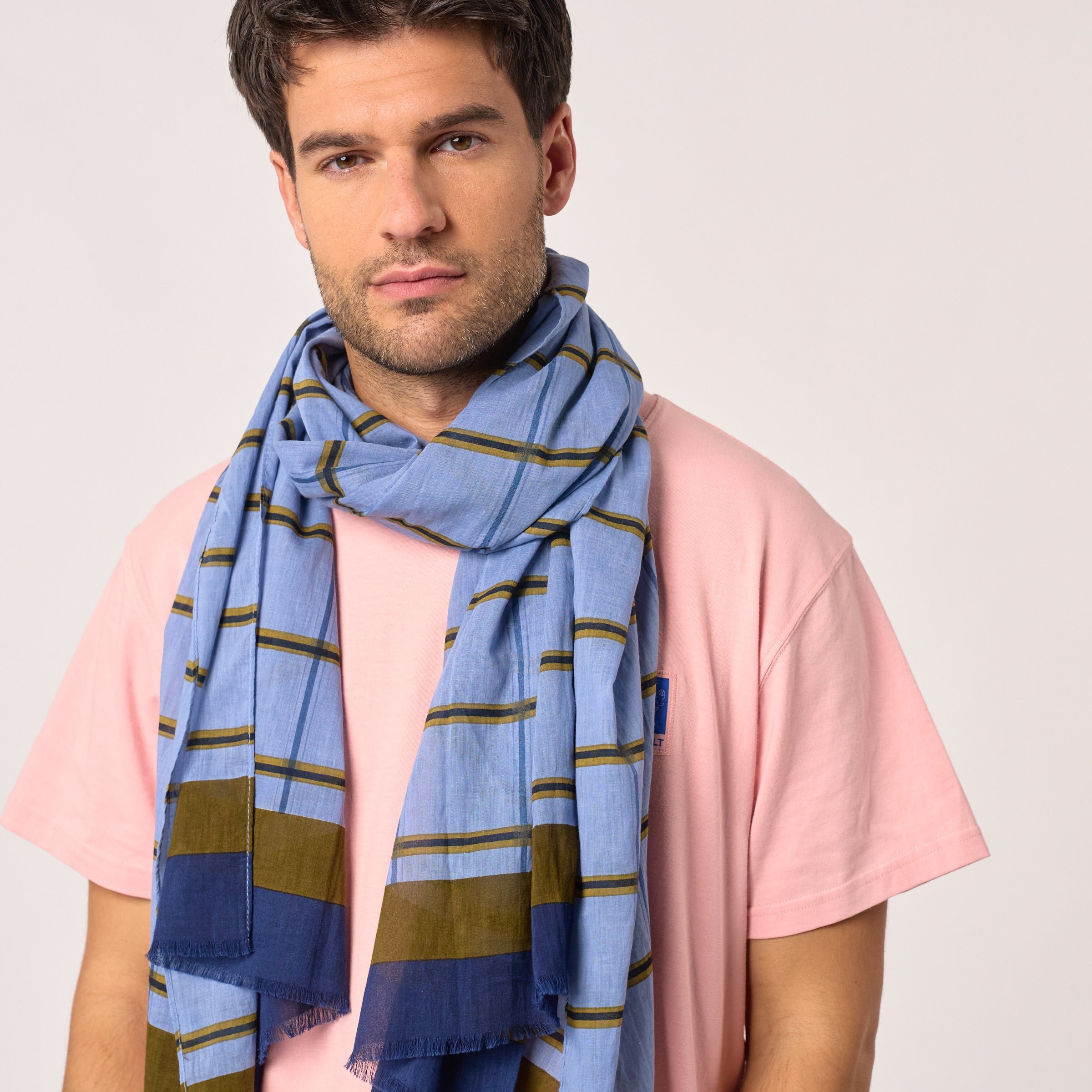 Organic cotton scarf BILLYBELT Blue