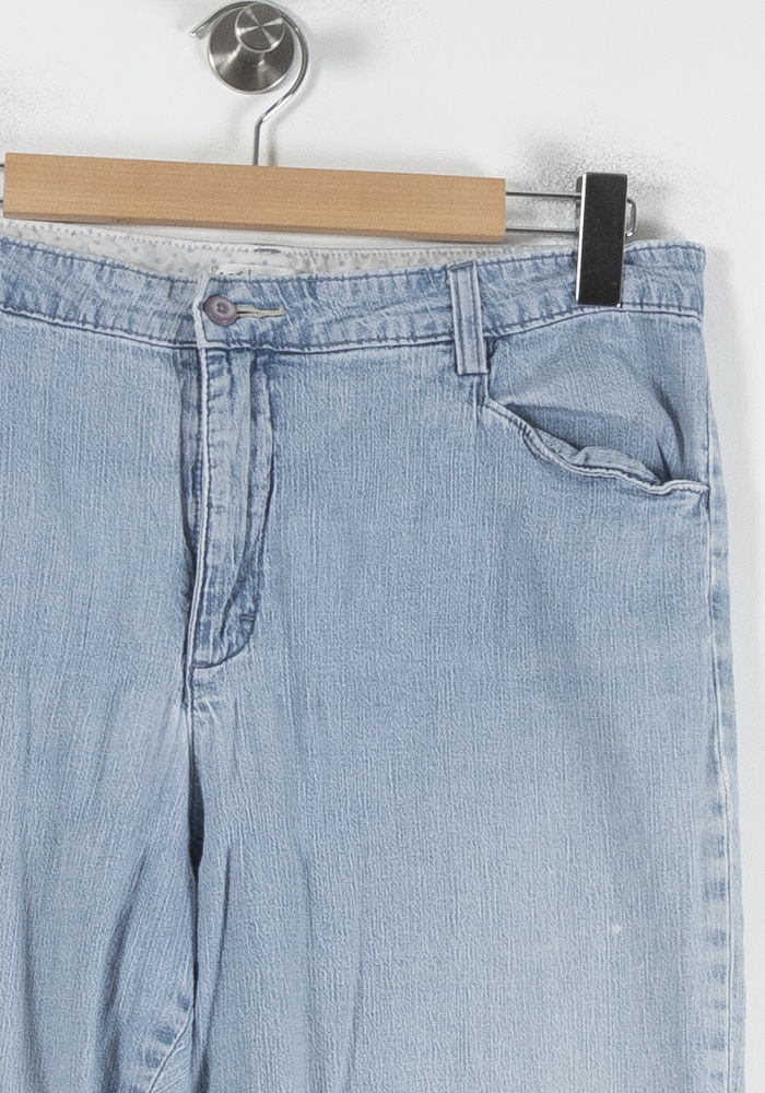 Cropped slim jeans with studs LEE - Seconde Main Blue