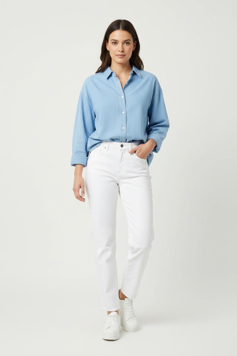 Cropped slim jeans with studs SEZANE - Seconde main White