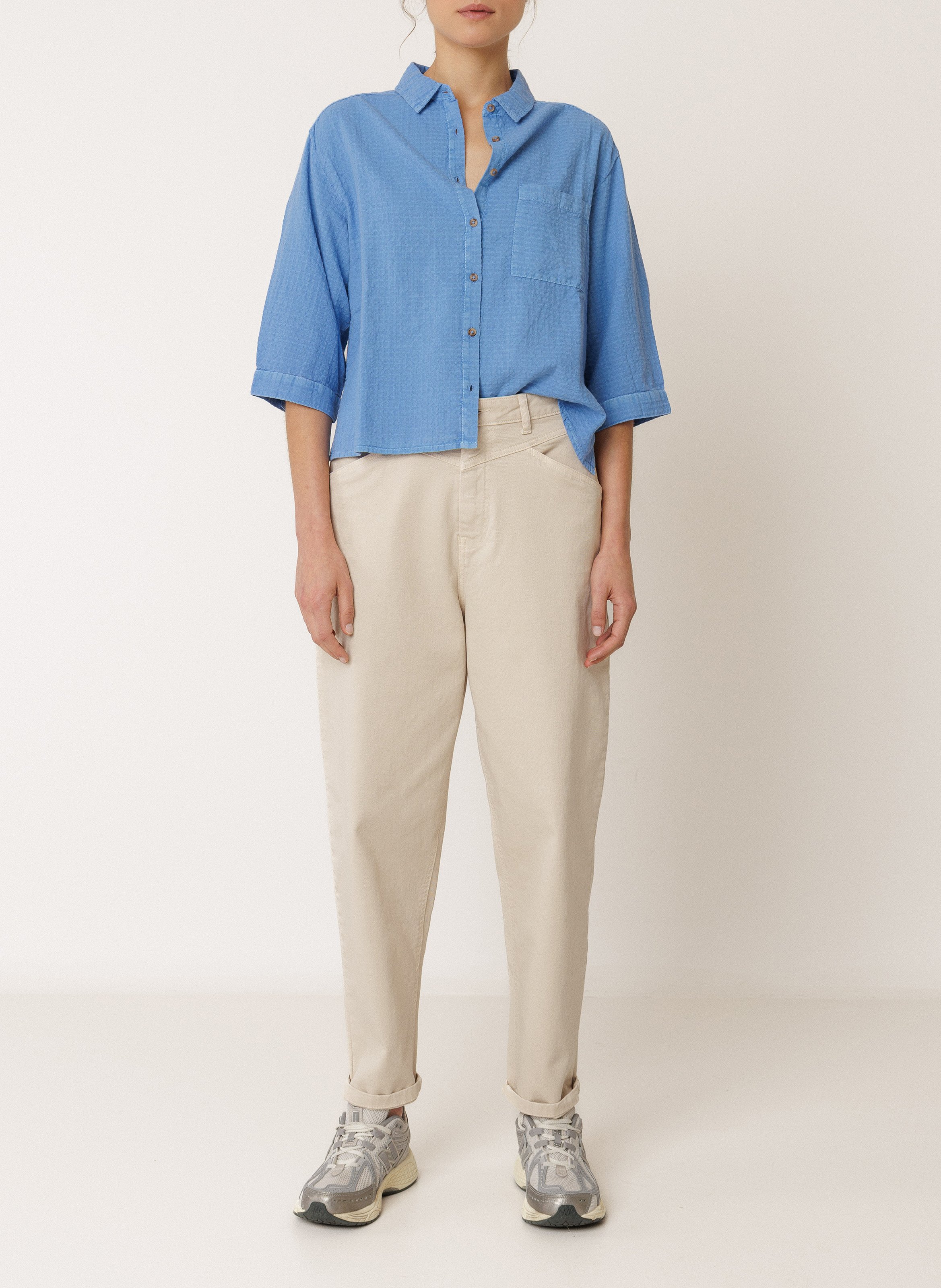 Rechte blouse INDI & COLD Blauw