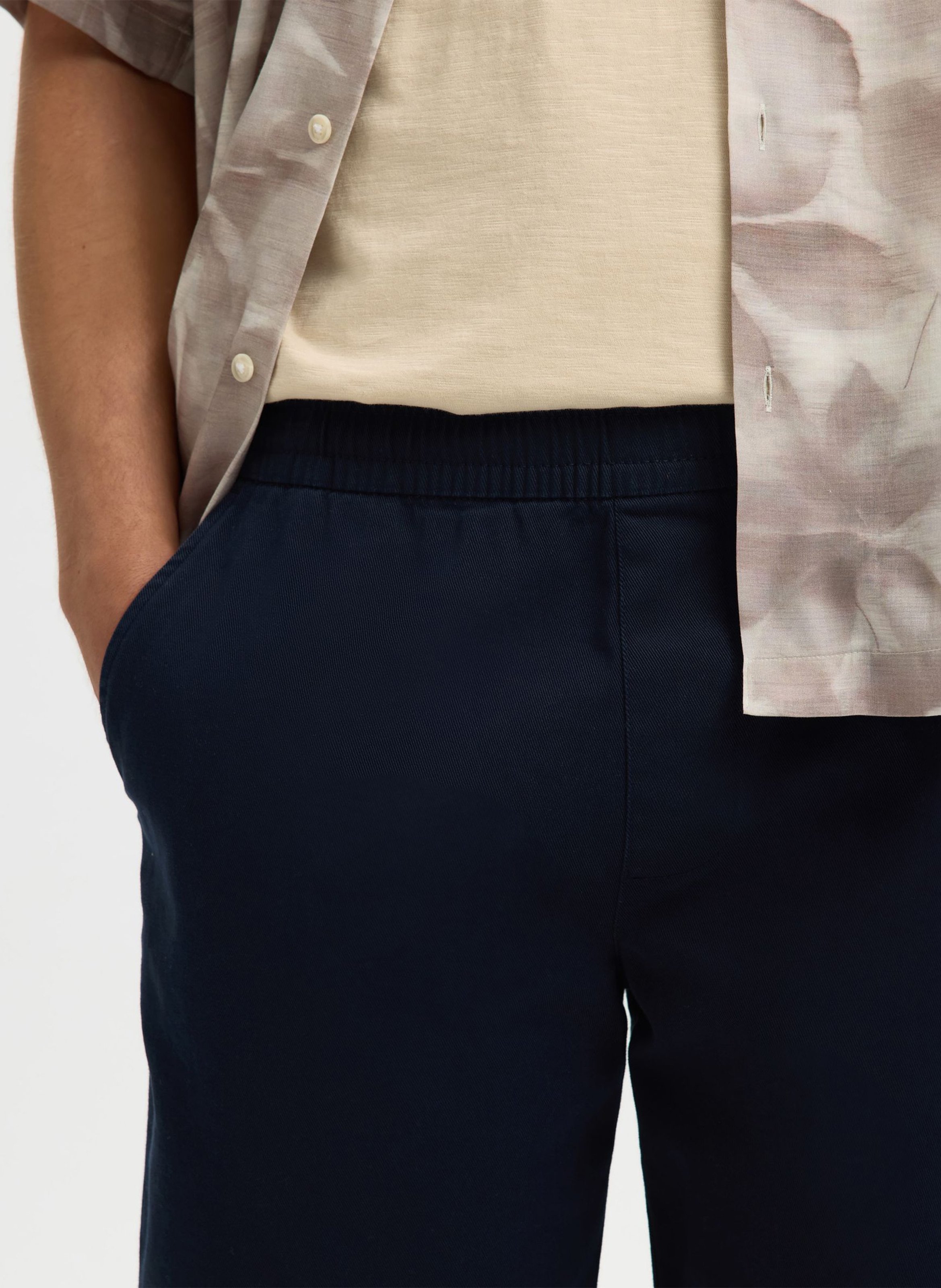 Gerad geschnittene Shorts SELECTED Blau