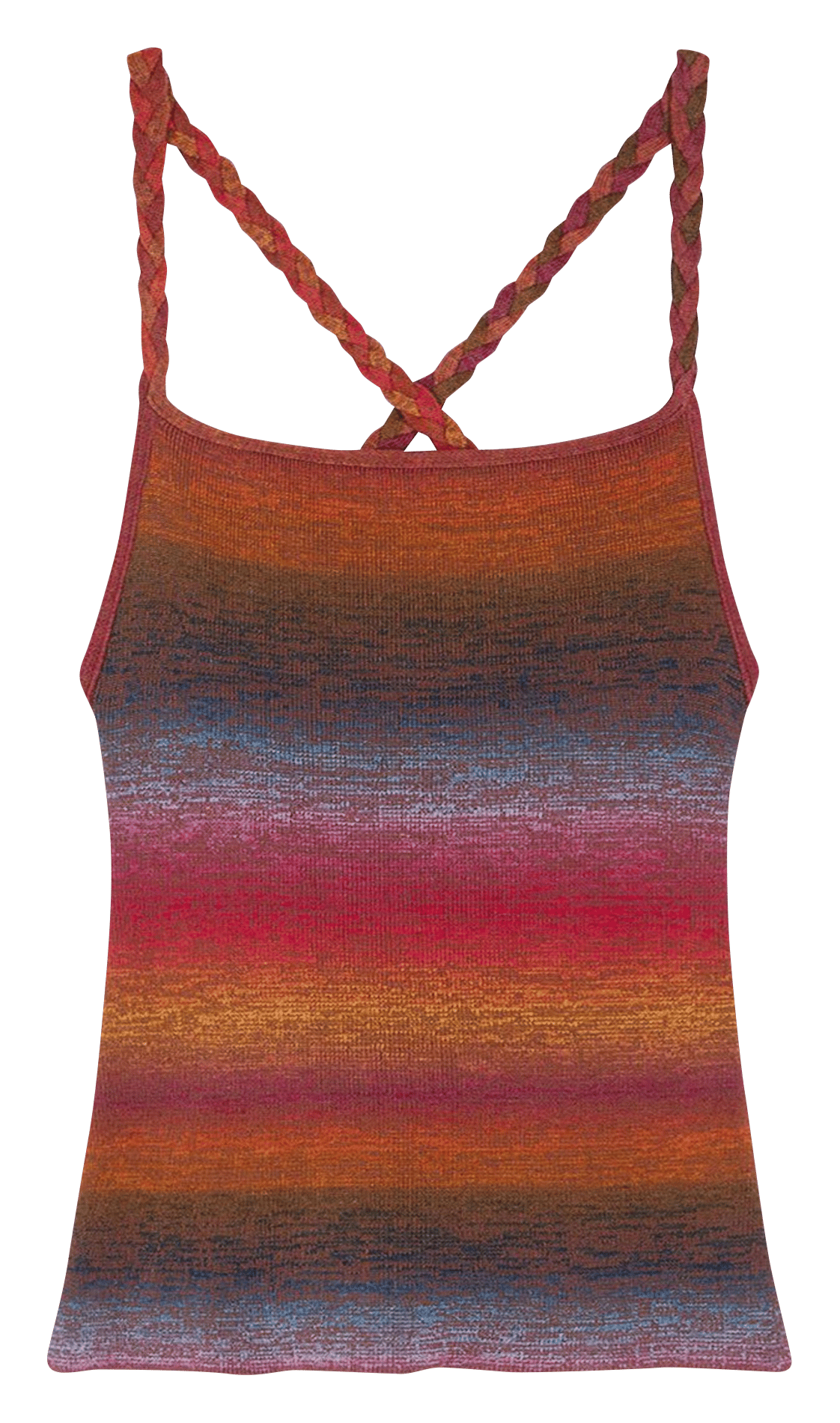 Top de mezcla de algodón con cuello cuadrado VANESSA BRUNO Multicolor