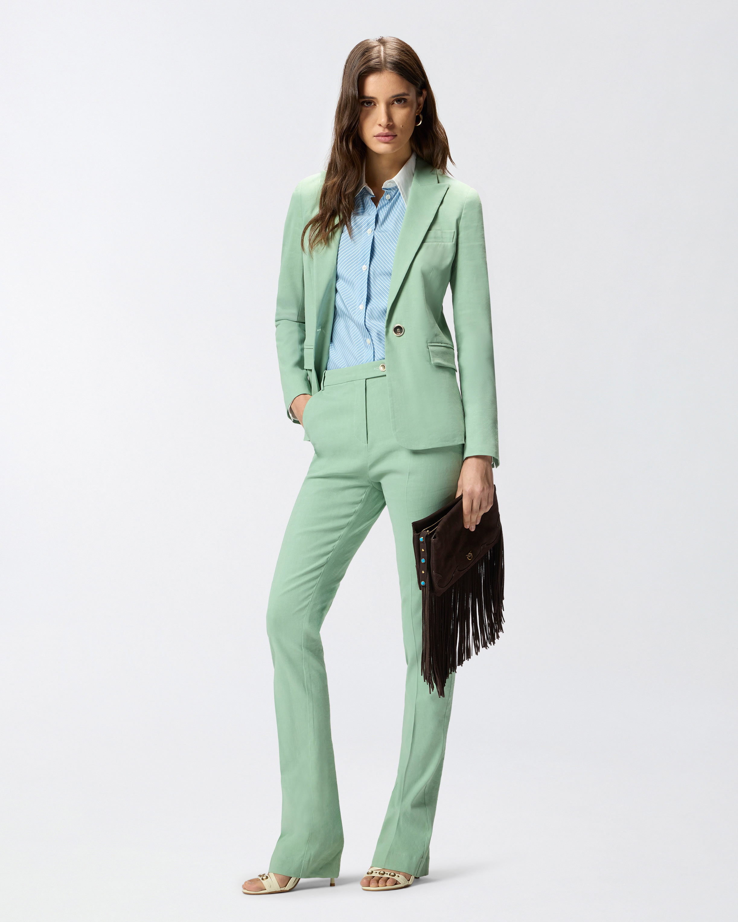 Veste en lin mélangé PINKO Vert