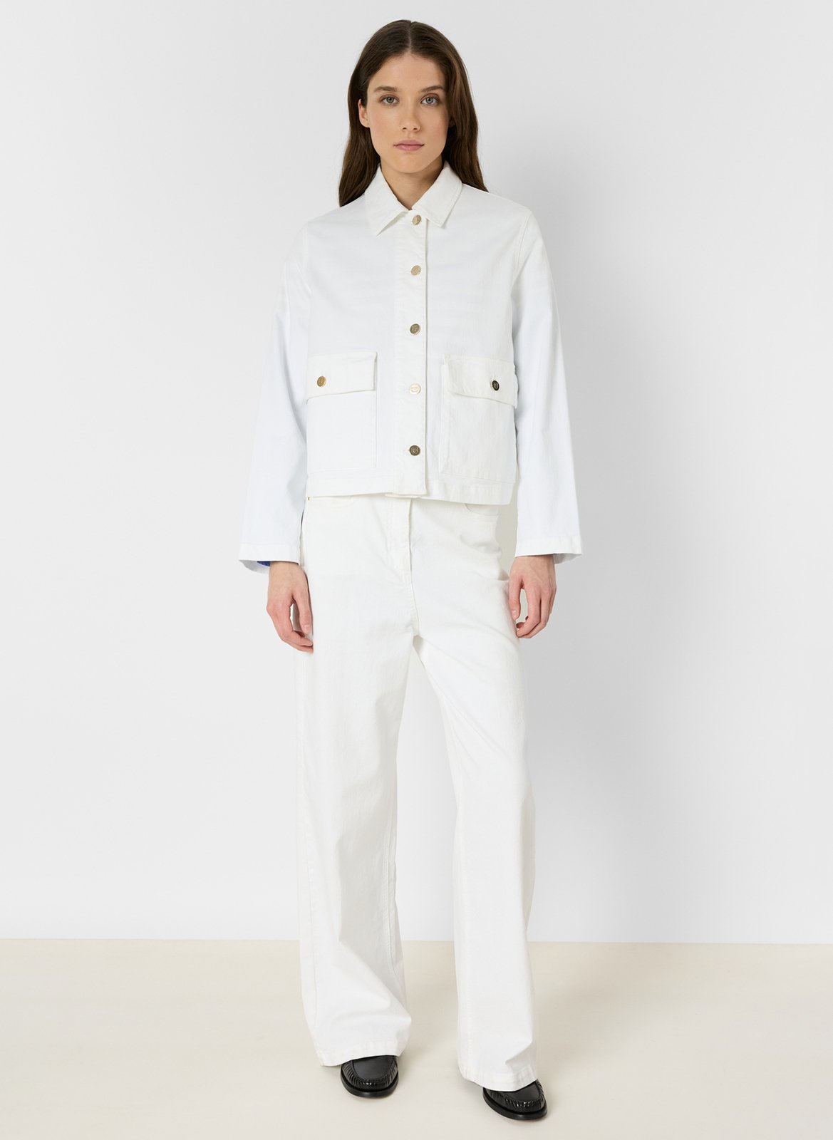 Veste droite boutonnée unie GERARD DAREL Blanc