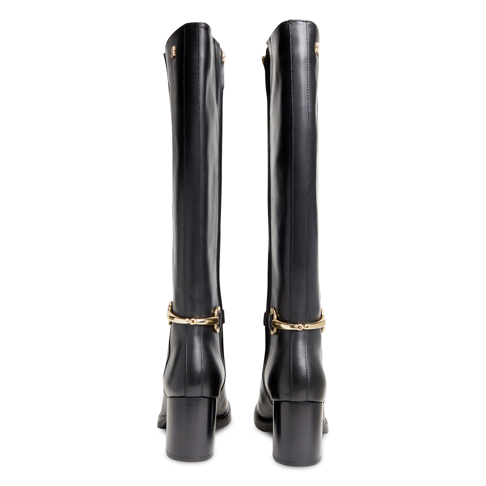 High leather riding boots TOMMY HILFIGER Black