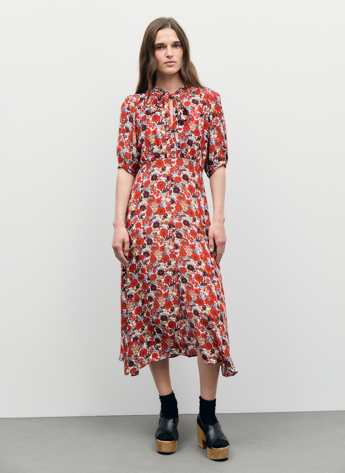 Halflange jurk met print GERARD DAREL Beige