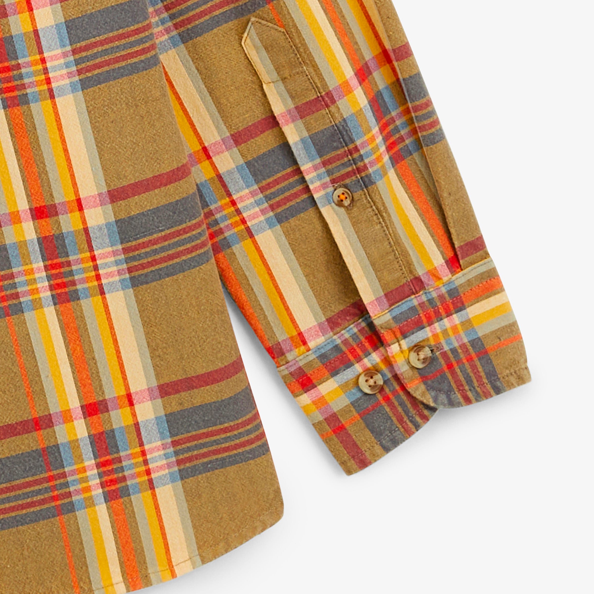 Long-sleeve shirt with herringbone check pattern SERGE BLANCO Yellow