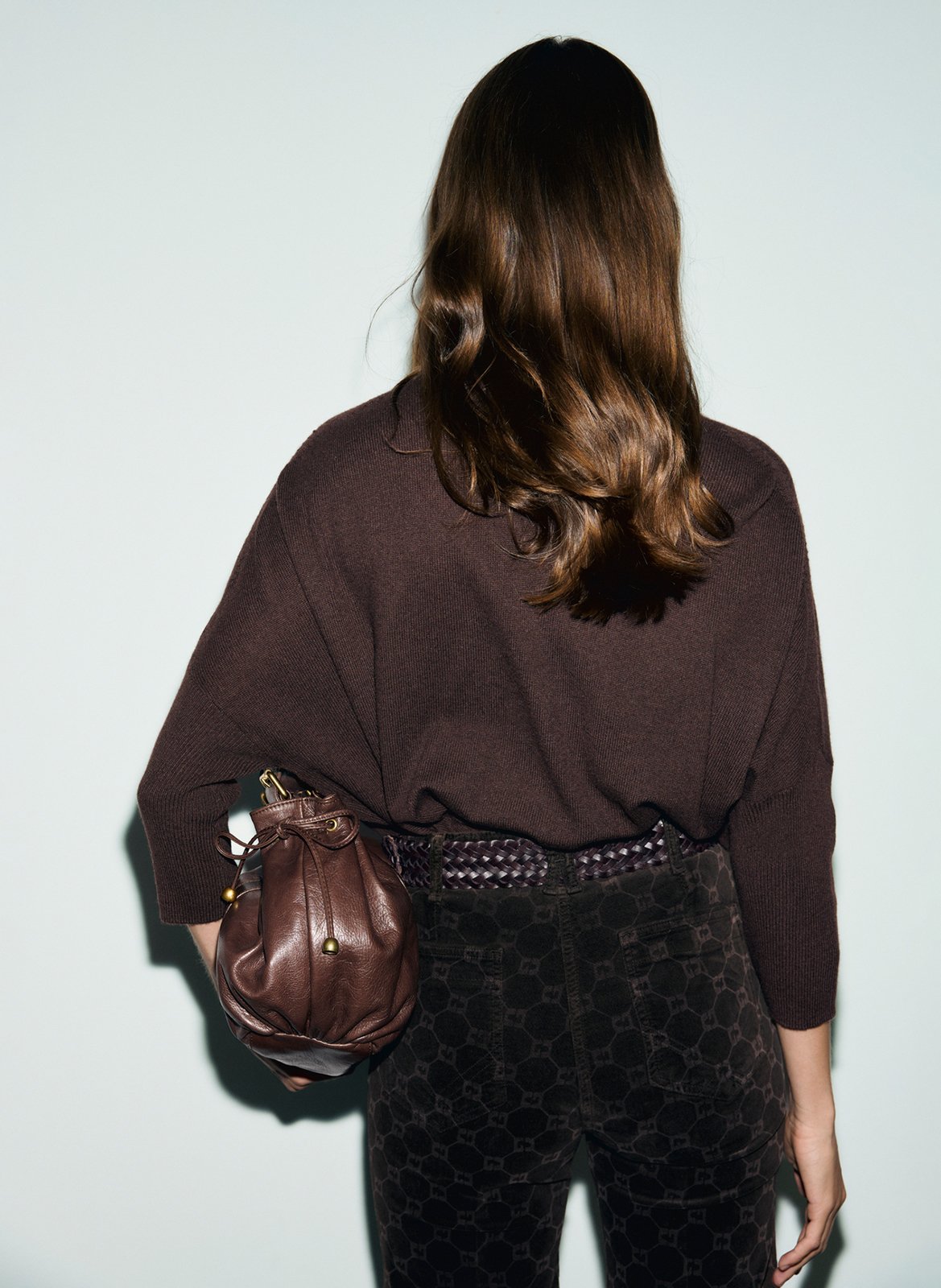 Oversized V-neck cashmere sweater GERARD DAREL Brown