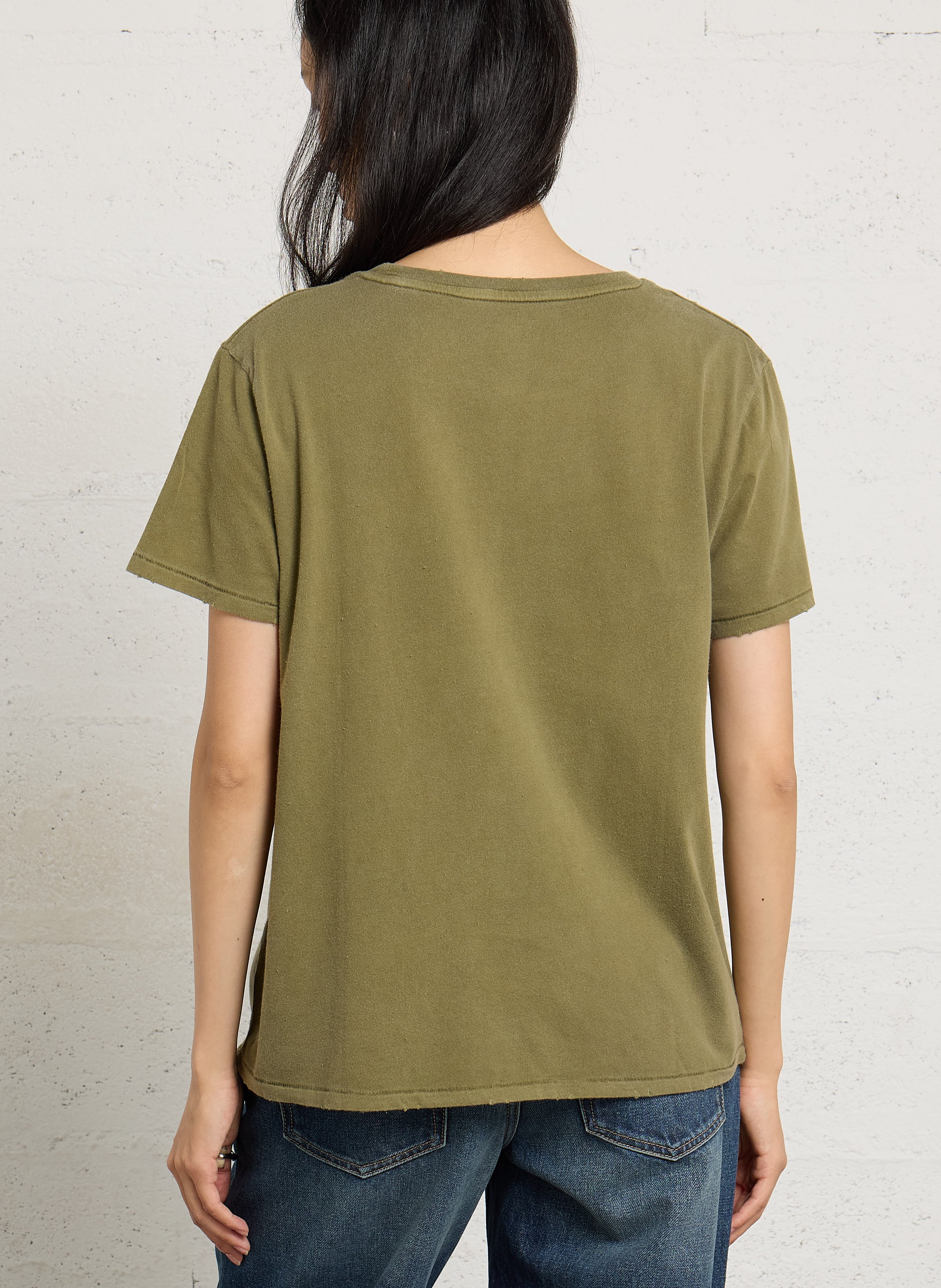 Tee-shirt imprimé en coton  NEWTONE Kaki