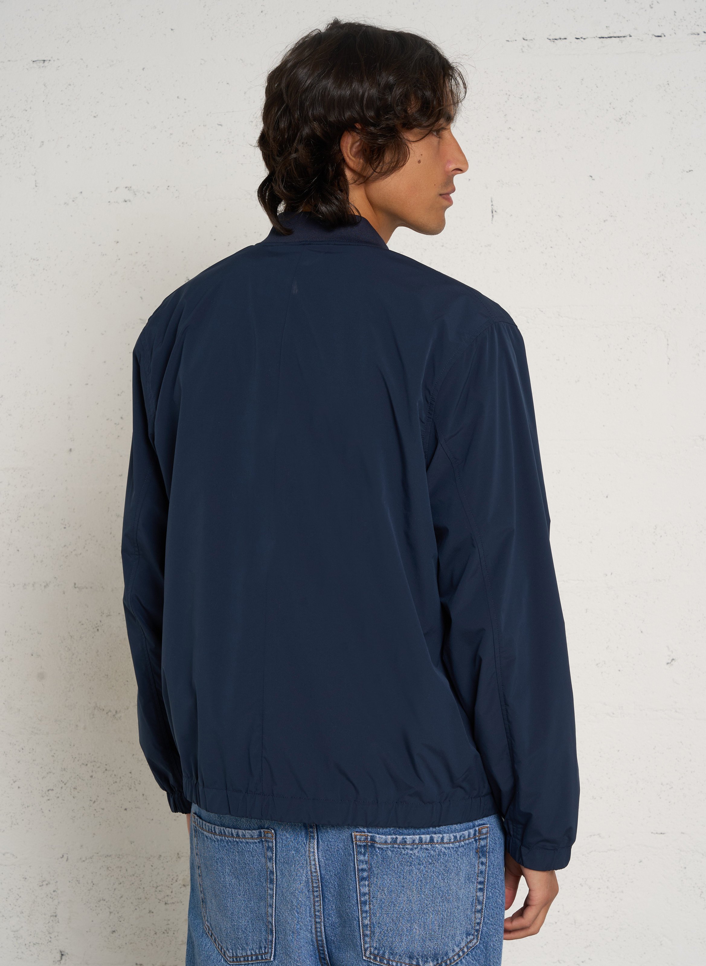 Gerader Reißverschluss-Blouson in Uni-Farbe PEPE JEANS Blau