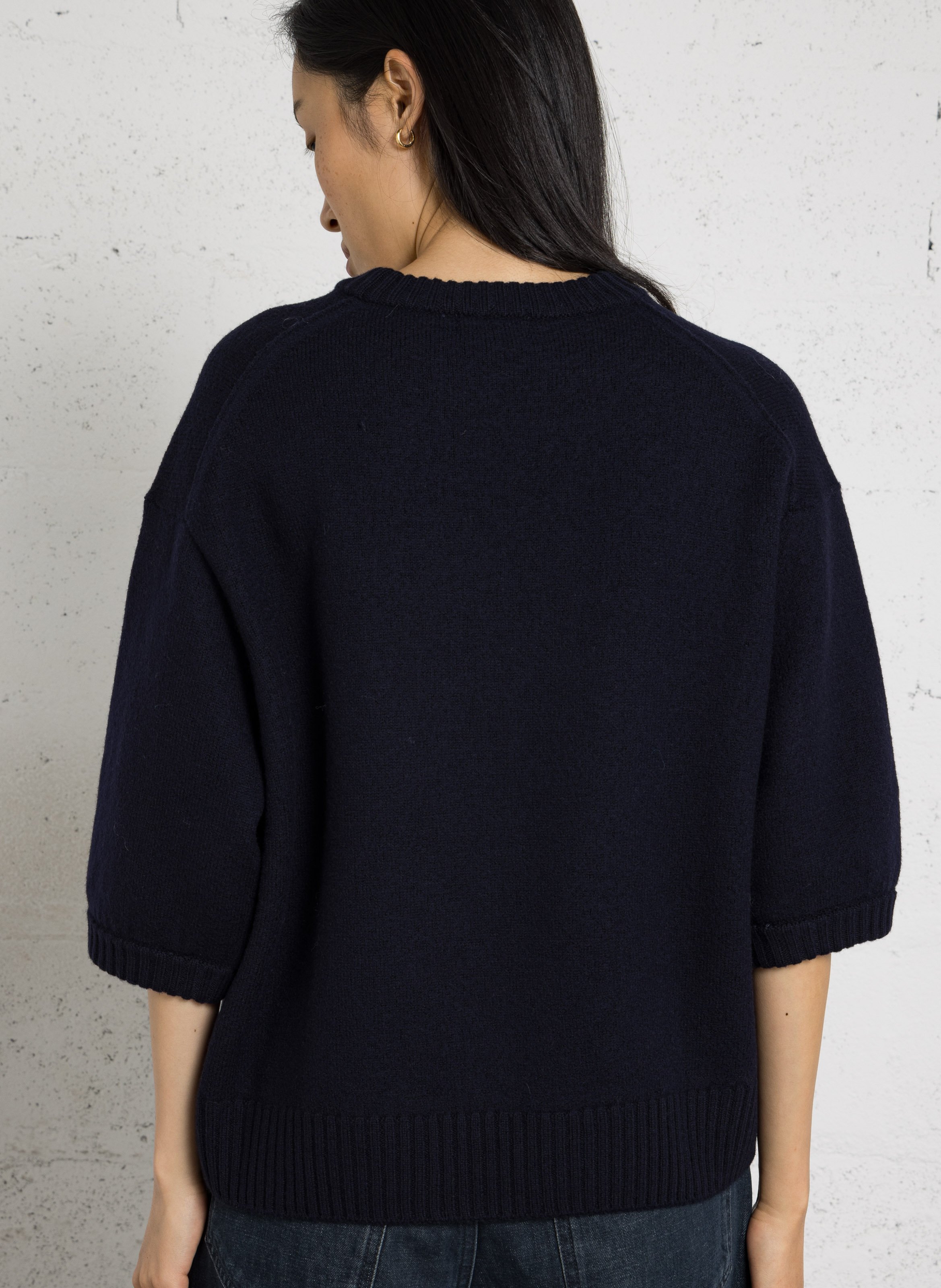 Straight-cut wool sweater SOEUR Blue