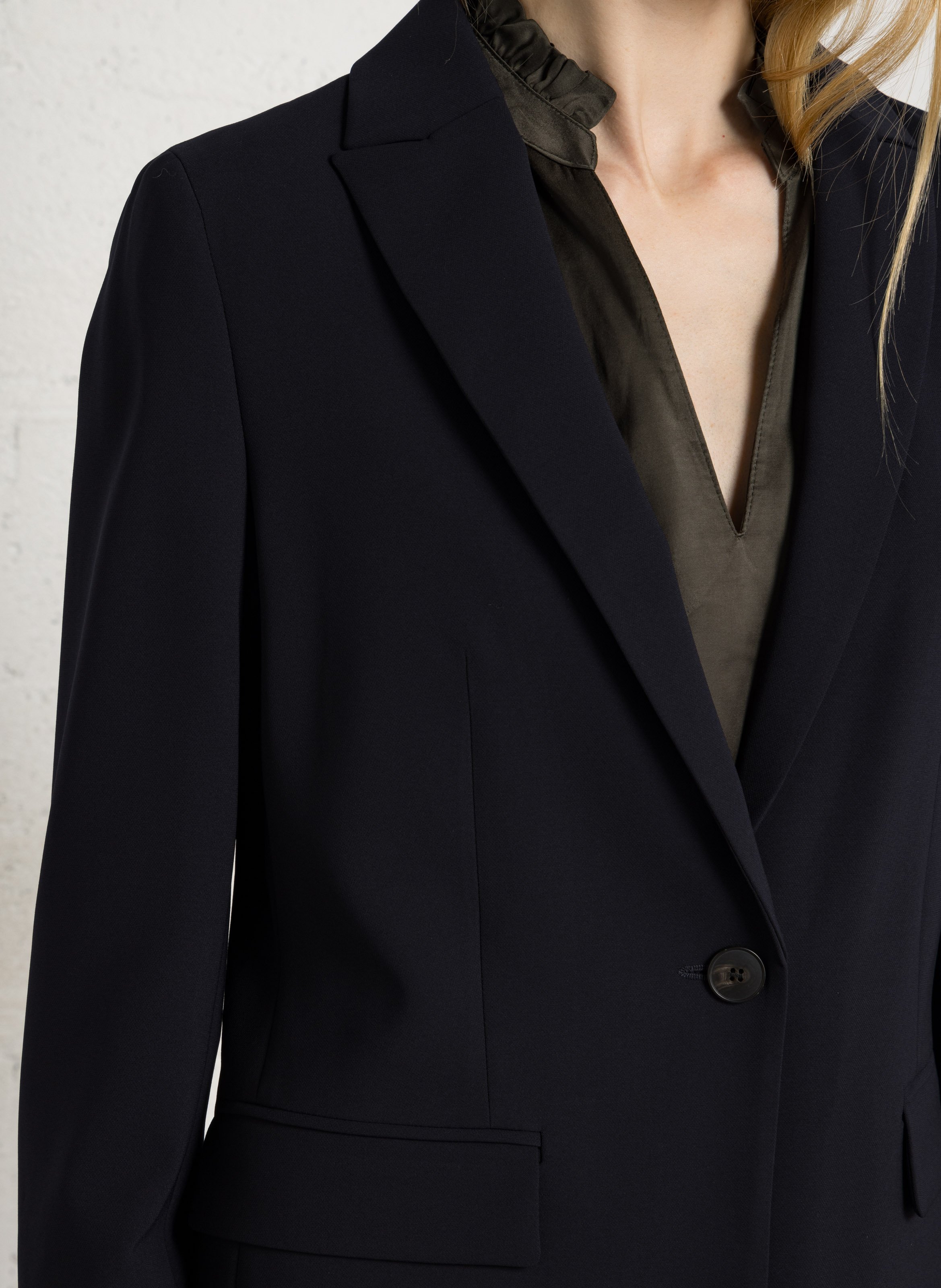 Klassieke rechte blazer met kraag MAISON 123 Blauw