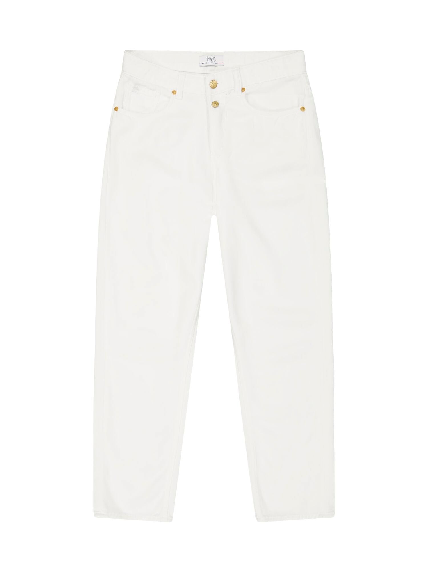 High-waisted loose-fit buttoned jeans LE TEMPS DES CERISES White