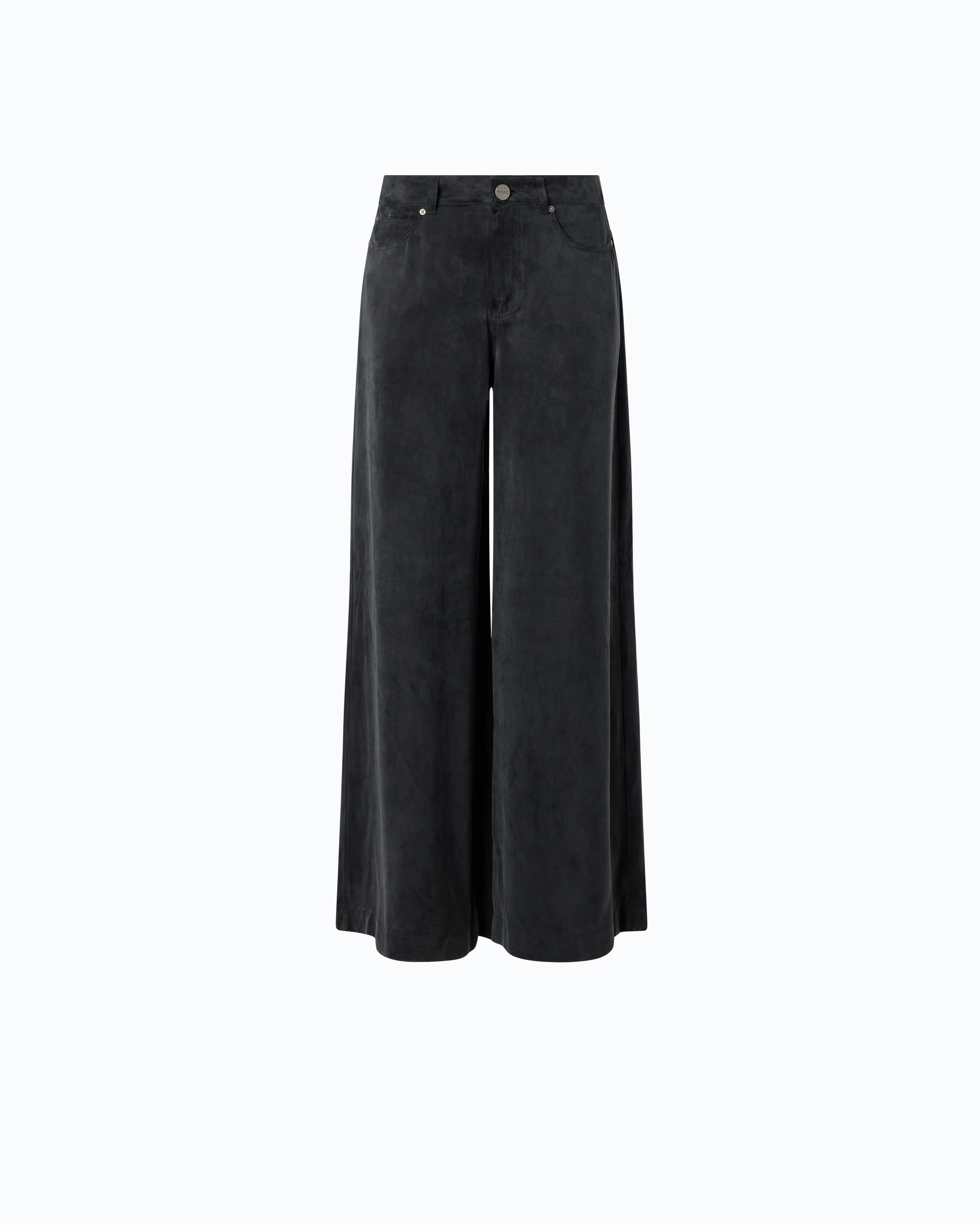 Peach-skin twill palazzo trousers PINKO Black