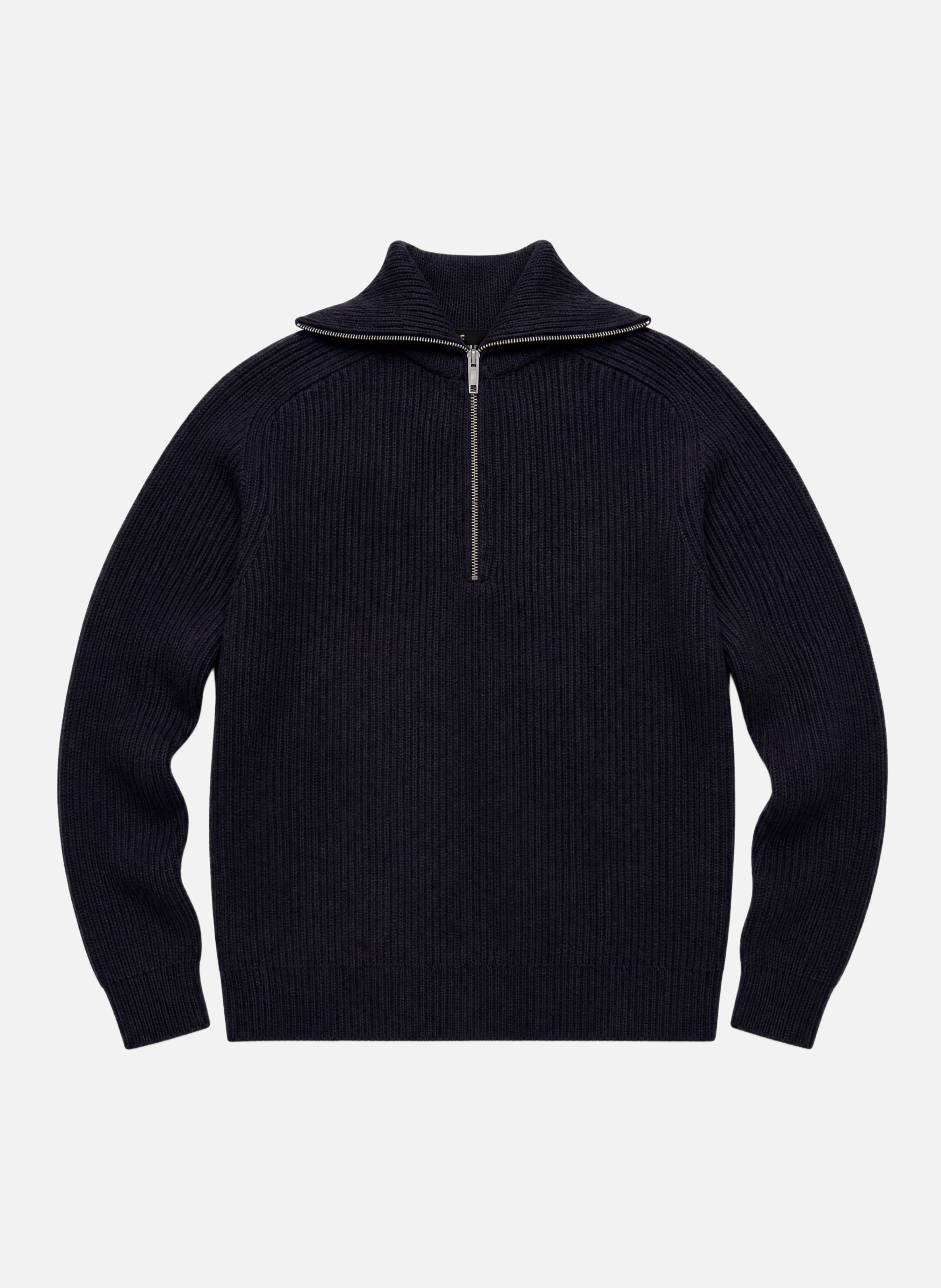 Wool zipped-neck sweater THE KOOPLES Blue