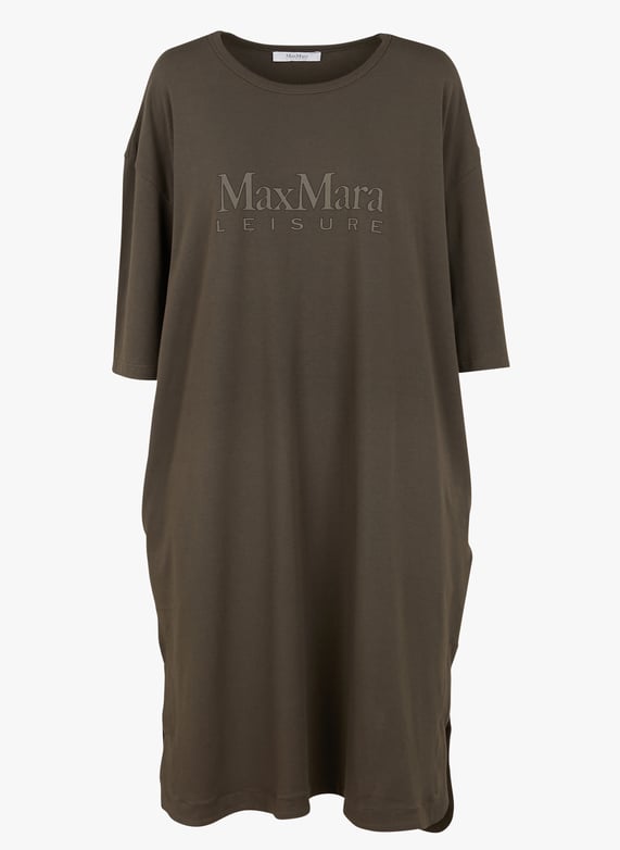 Grey 3 4 sleeve T shirt dress