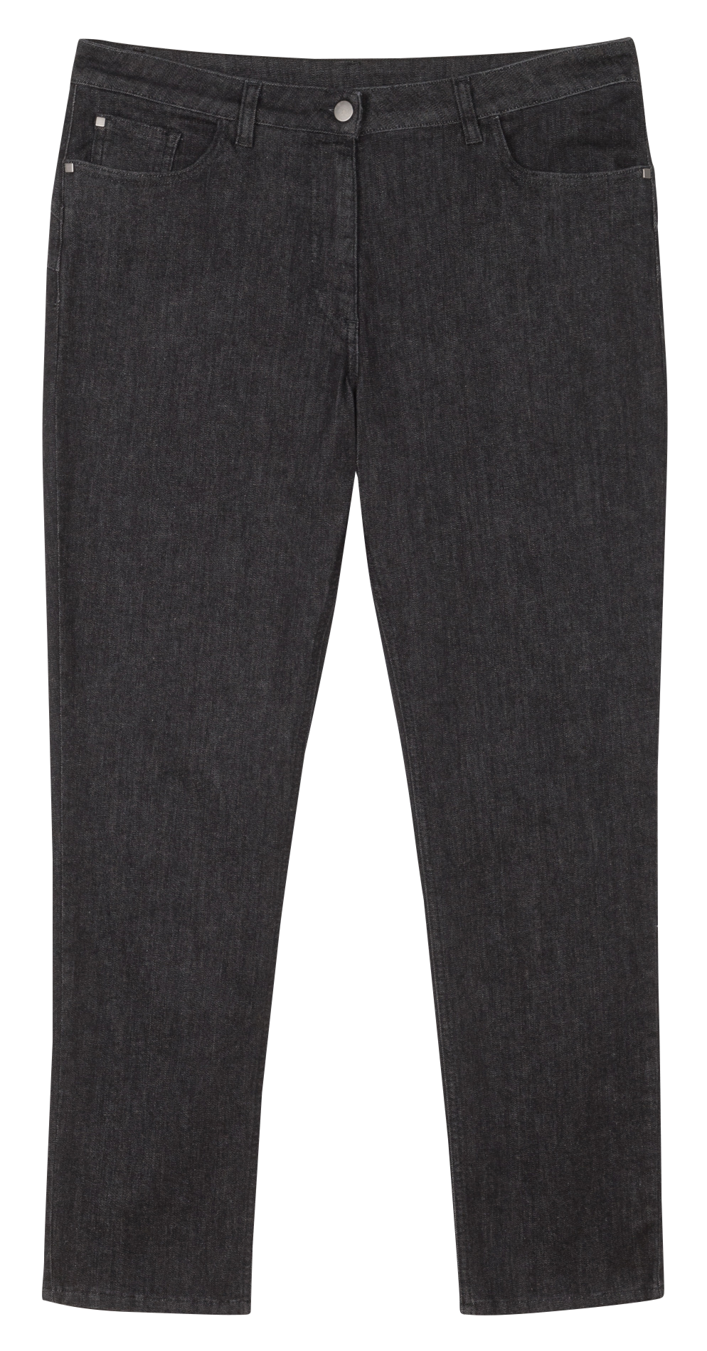 High-rise slim-fit cotton jeans PERSONA by Marina Rinaldi Black