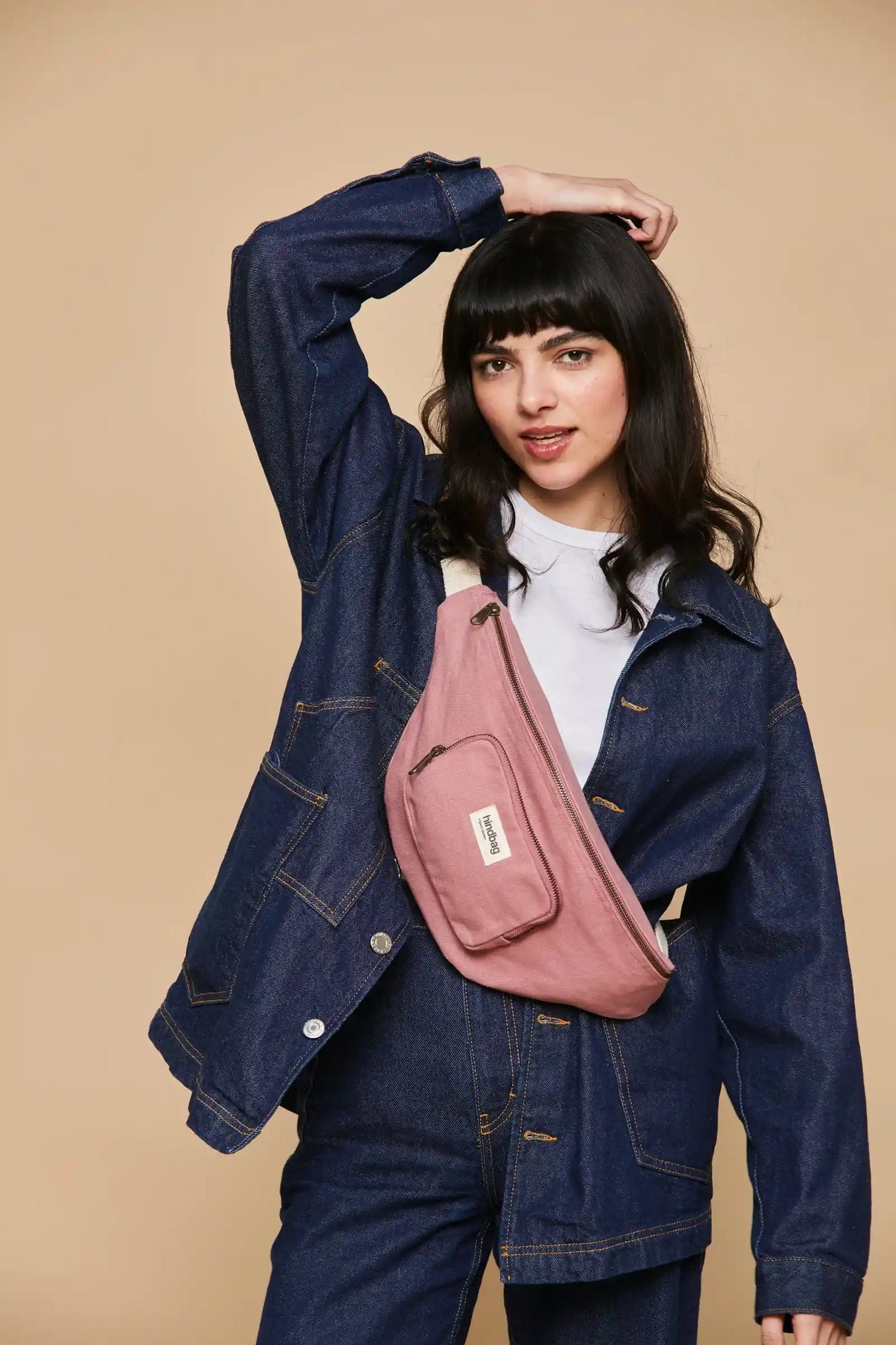 Cotton waist bag HINDBAG Pink