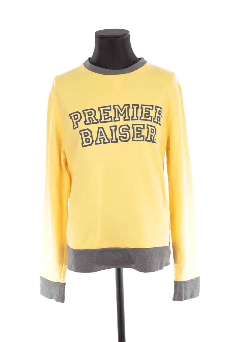 Cotton pullover AMI PARIS - Seconde Main Yellow